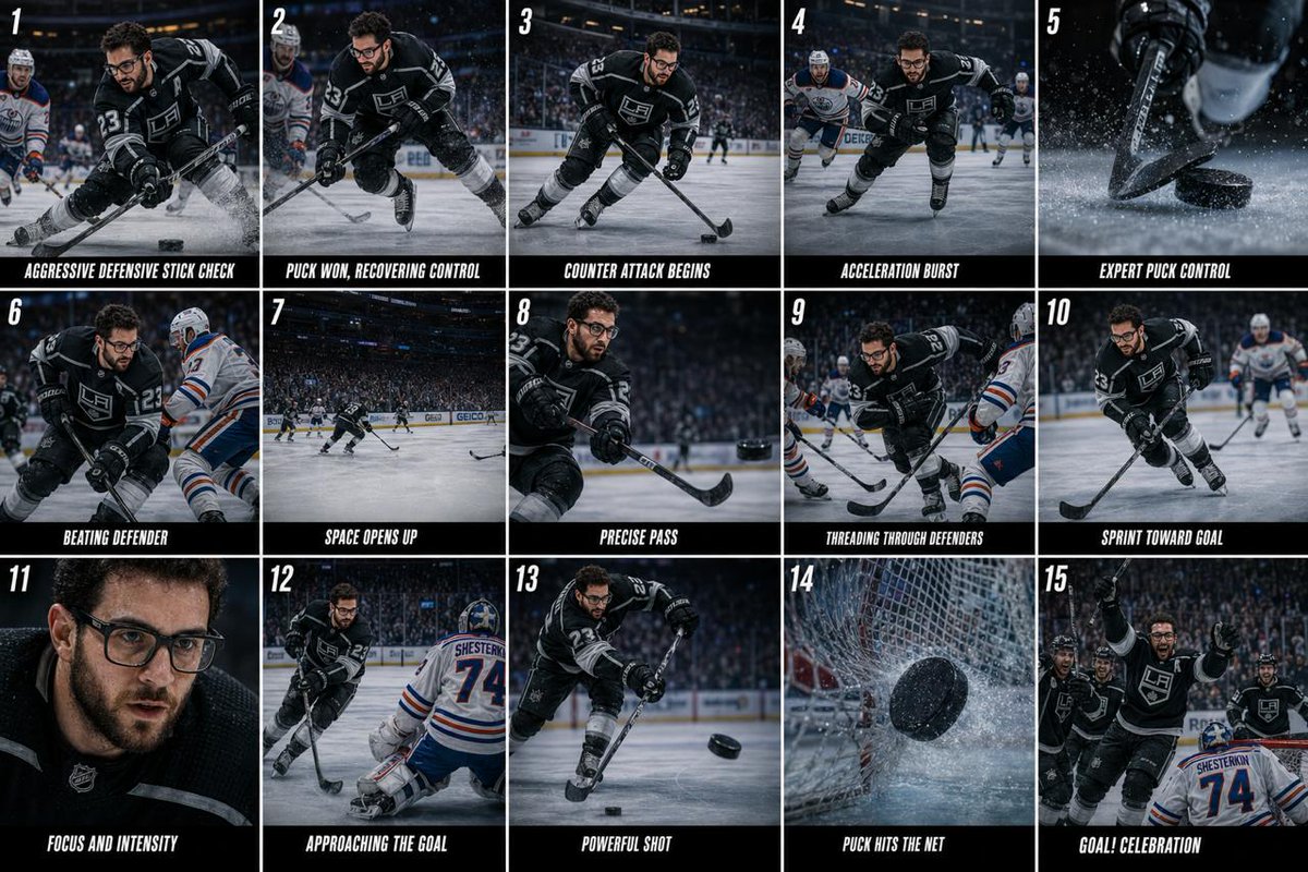 Hockey Game Cinematic Storyboard