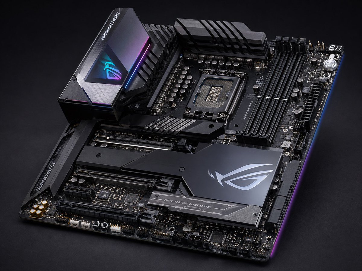 Premium Gaming Motherboard Studio Shot