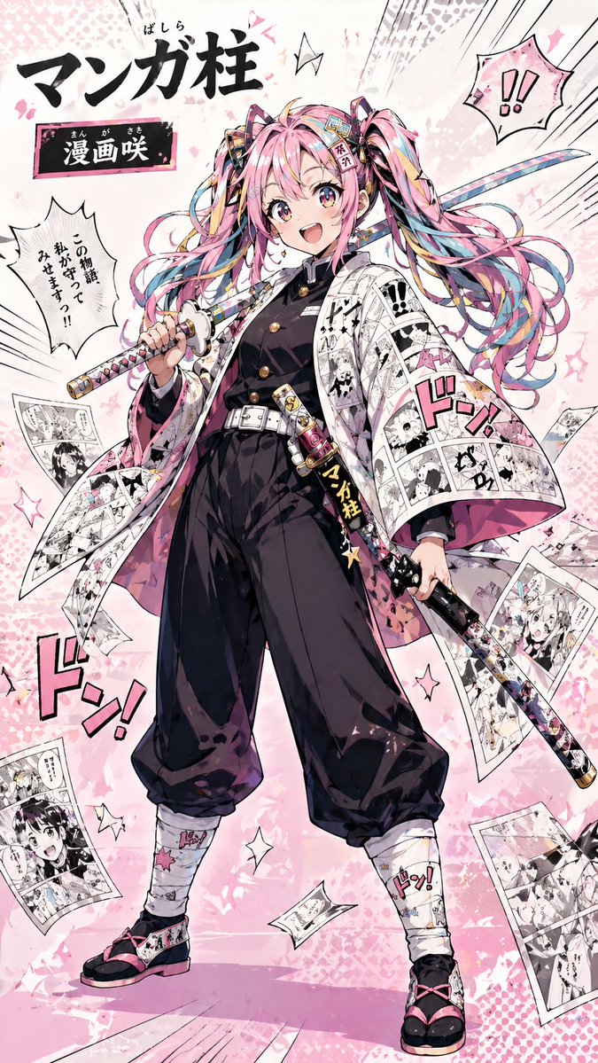 Manga Pillar Anime Character Poster