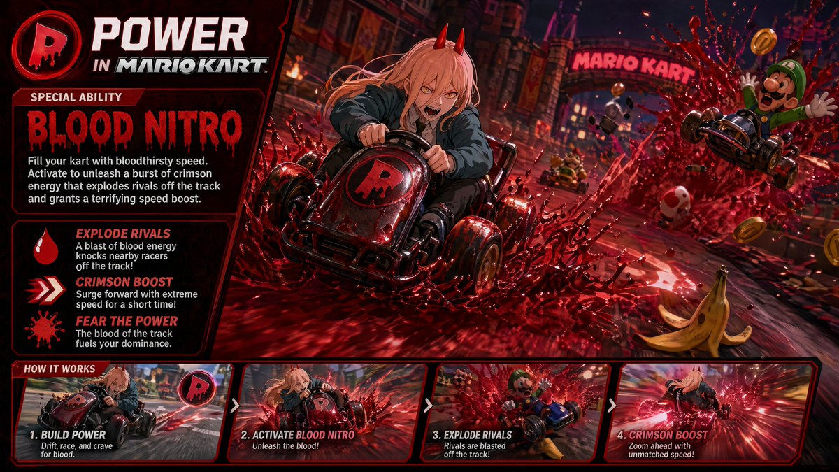 Power in Mario Kart Poster