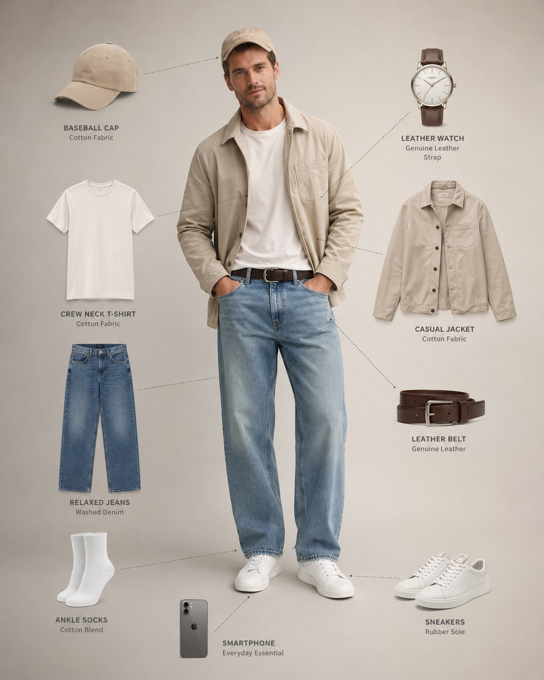 AI Male Fashion Infographic Generator