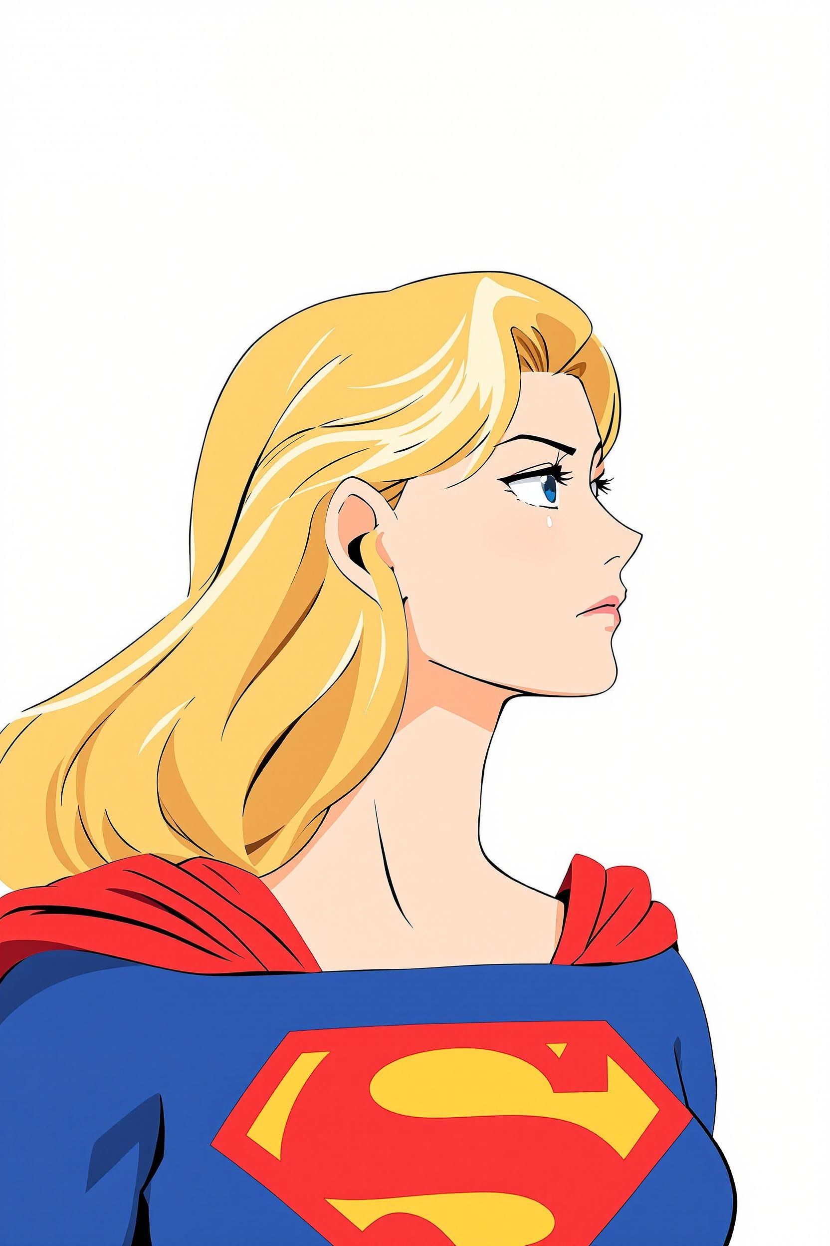 1990s Beautiful Blonde Supergirl