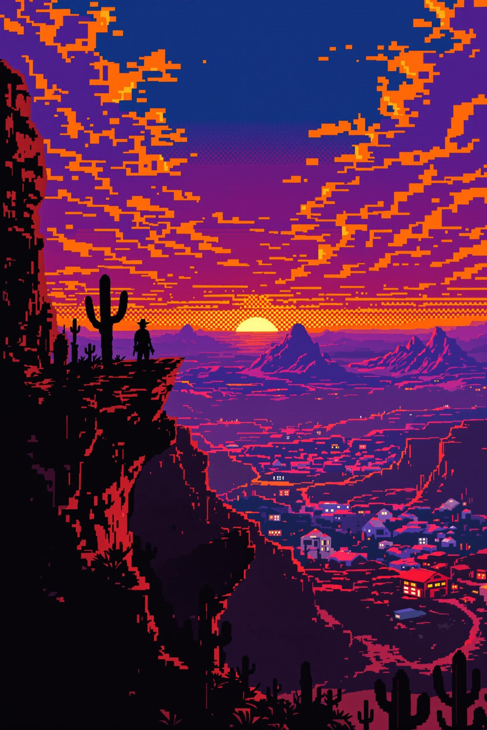8-bit Red Dead Redemption Game Concept
