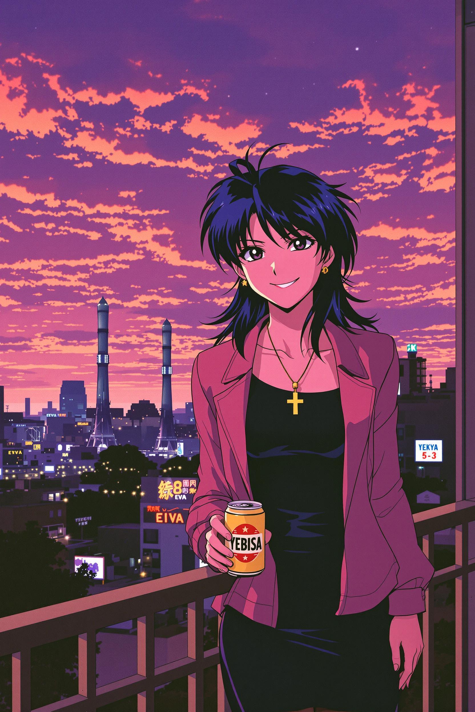 90s Anime Art Of Misato Katsuragi From Neon Genesis Evangelion 2