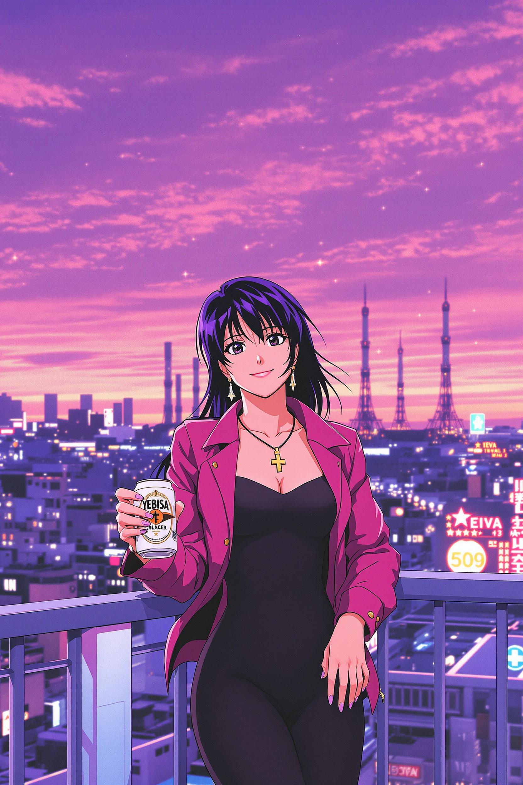 90s Anime Art Of Misato Katsuragi From Neon Genesis Evangelion