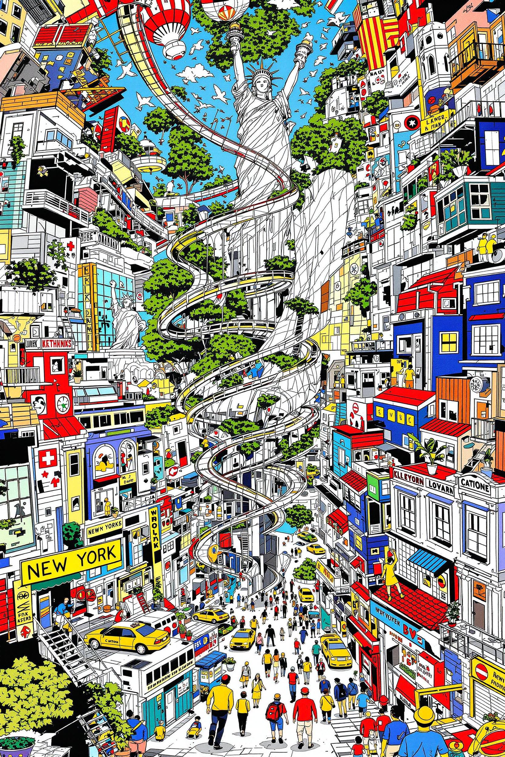 A Chaotic Illustration Of NYC