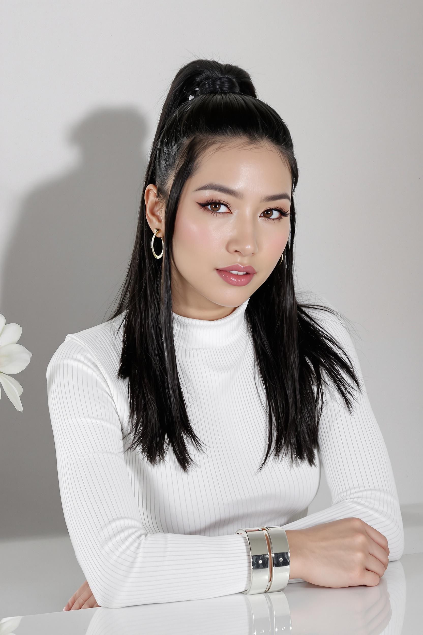 A Striking Studio Portrait Photograph Of A Japanese Woman Inspired By Iggy Azalea