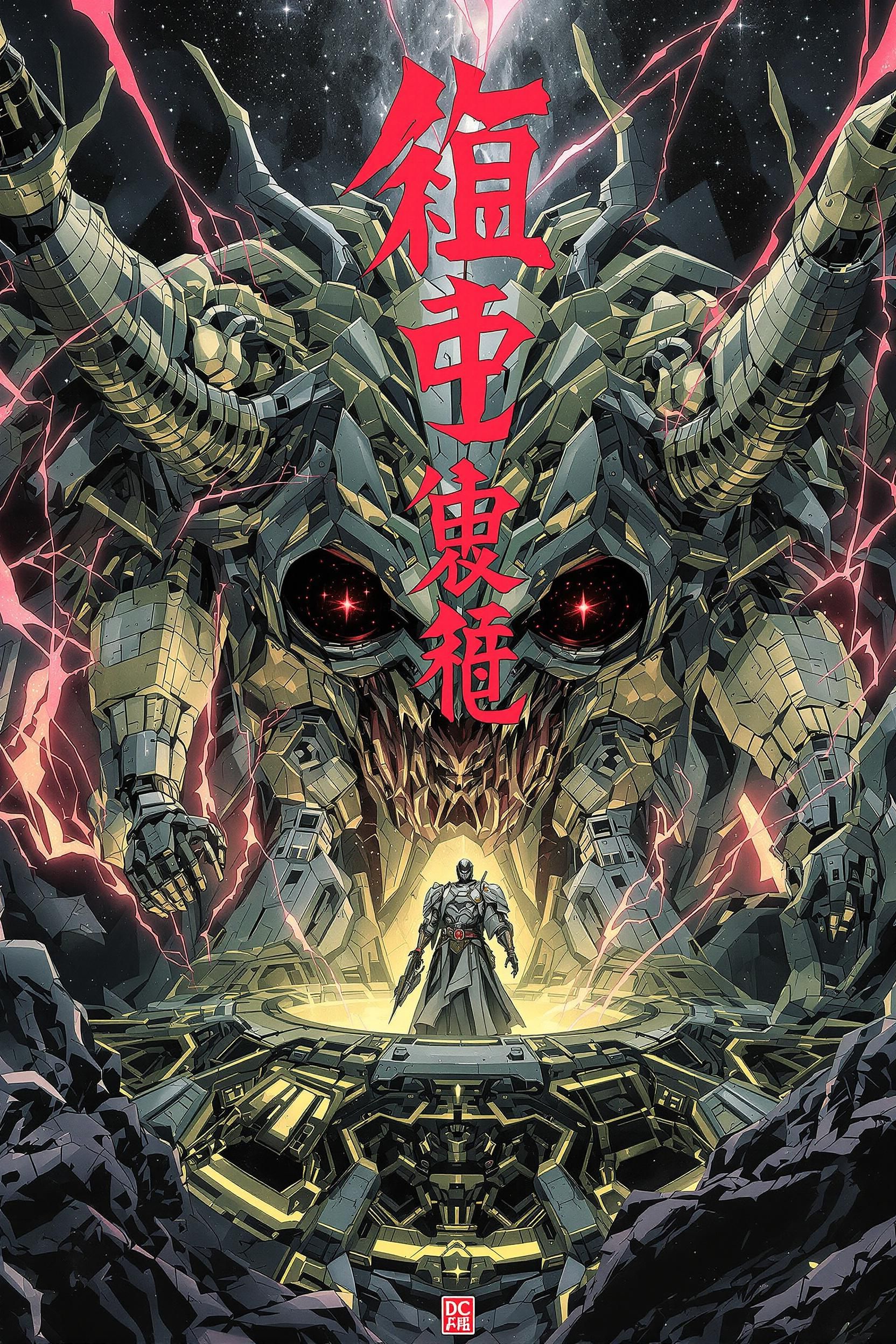 A Tech Samurai Piloting An Eldritch Mech