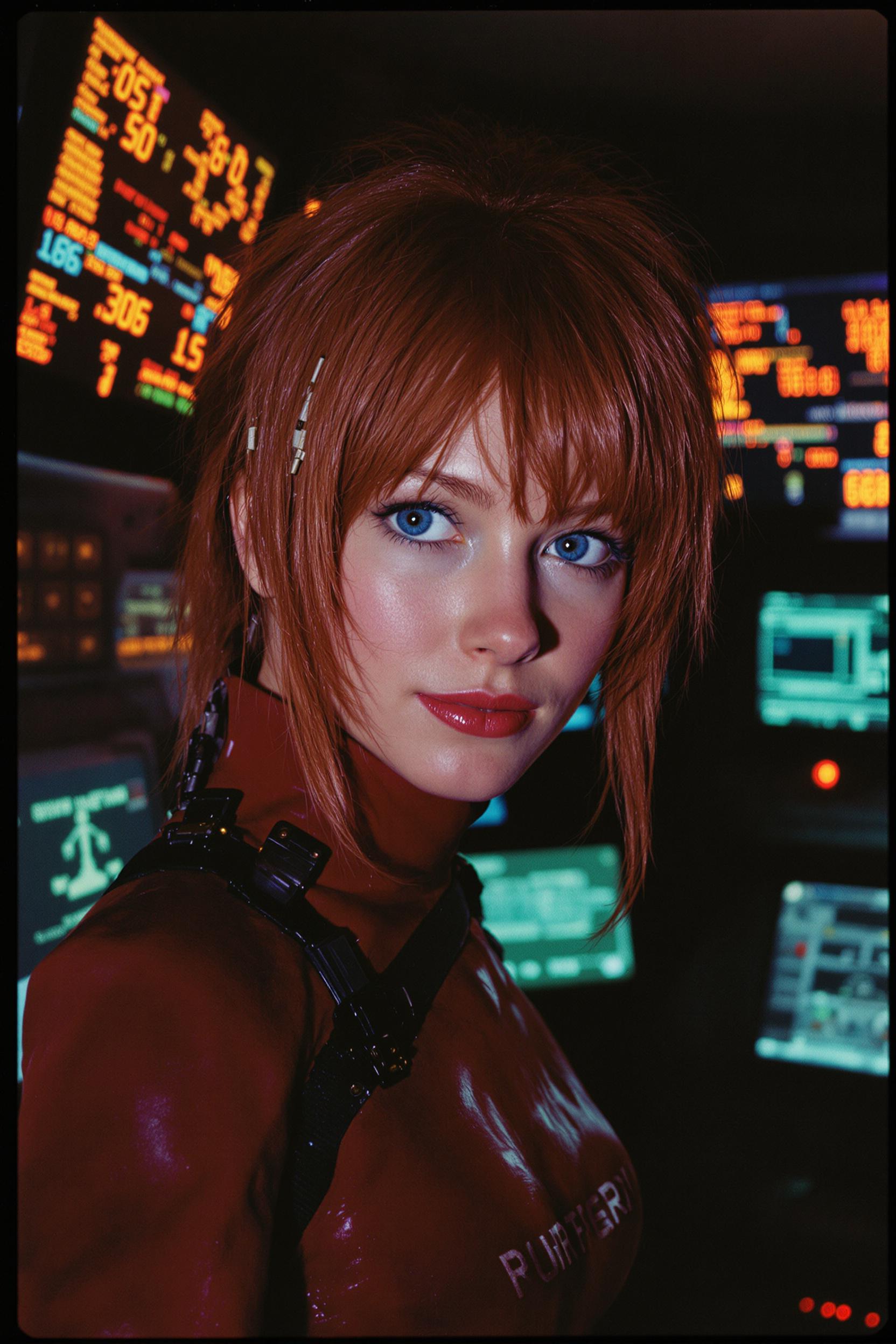 Analog Portrait Photo Of Asuka Langley Soryu