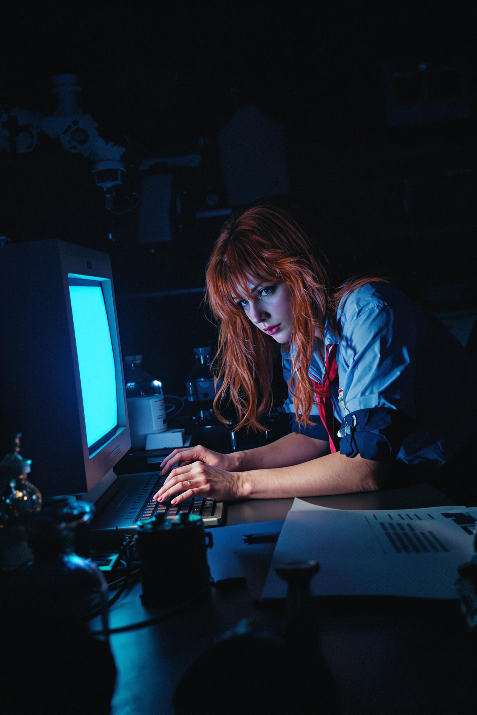 Analog Portrait Photo Of Asuka Langley Soryu