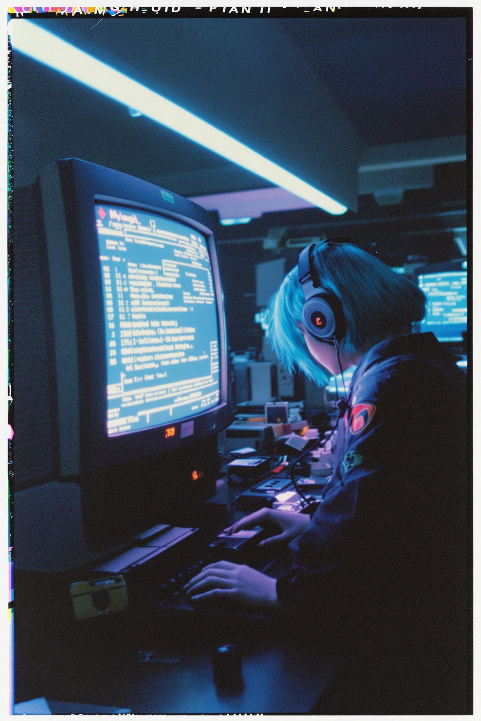 Analog Portrait Photo Of Rei Ayanami 2
