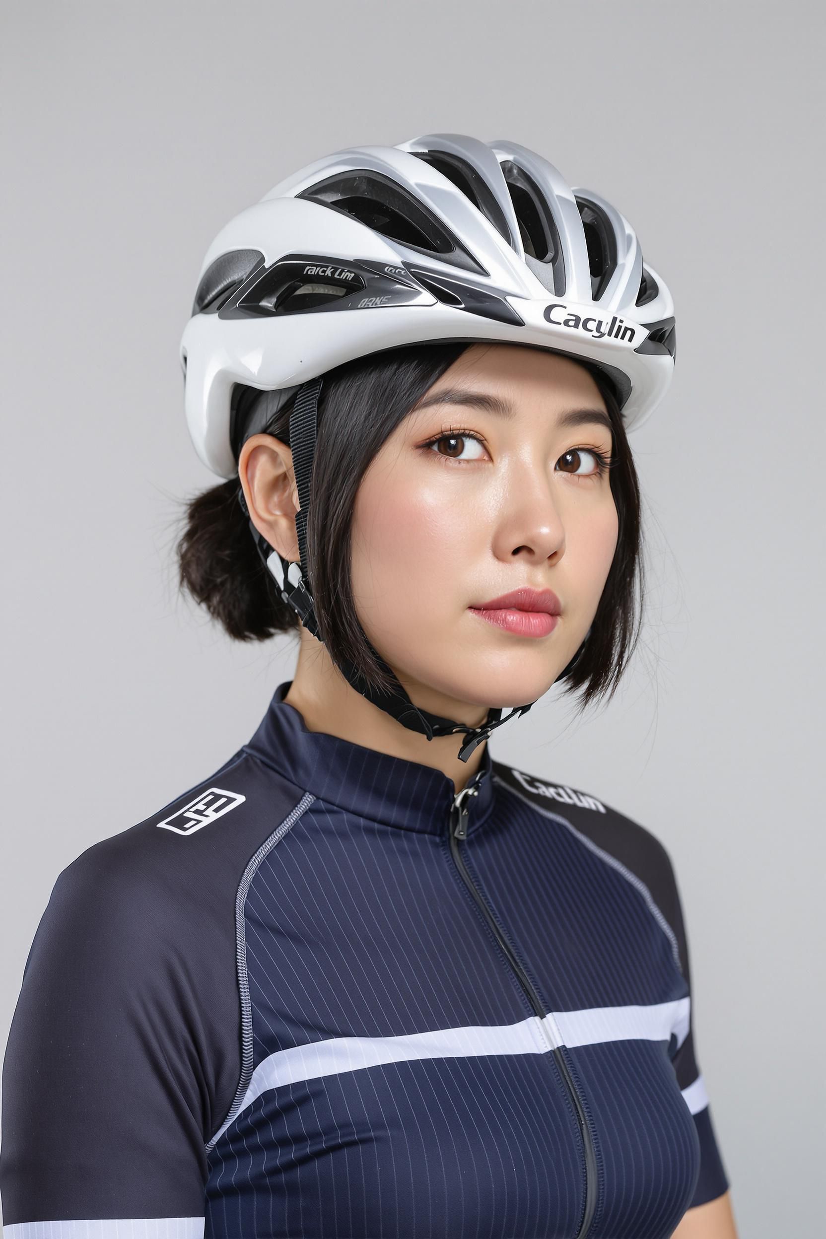 Beautiful Japanese Adult Woman With Beautiful Black Hair Parted In The Middle