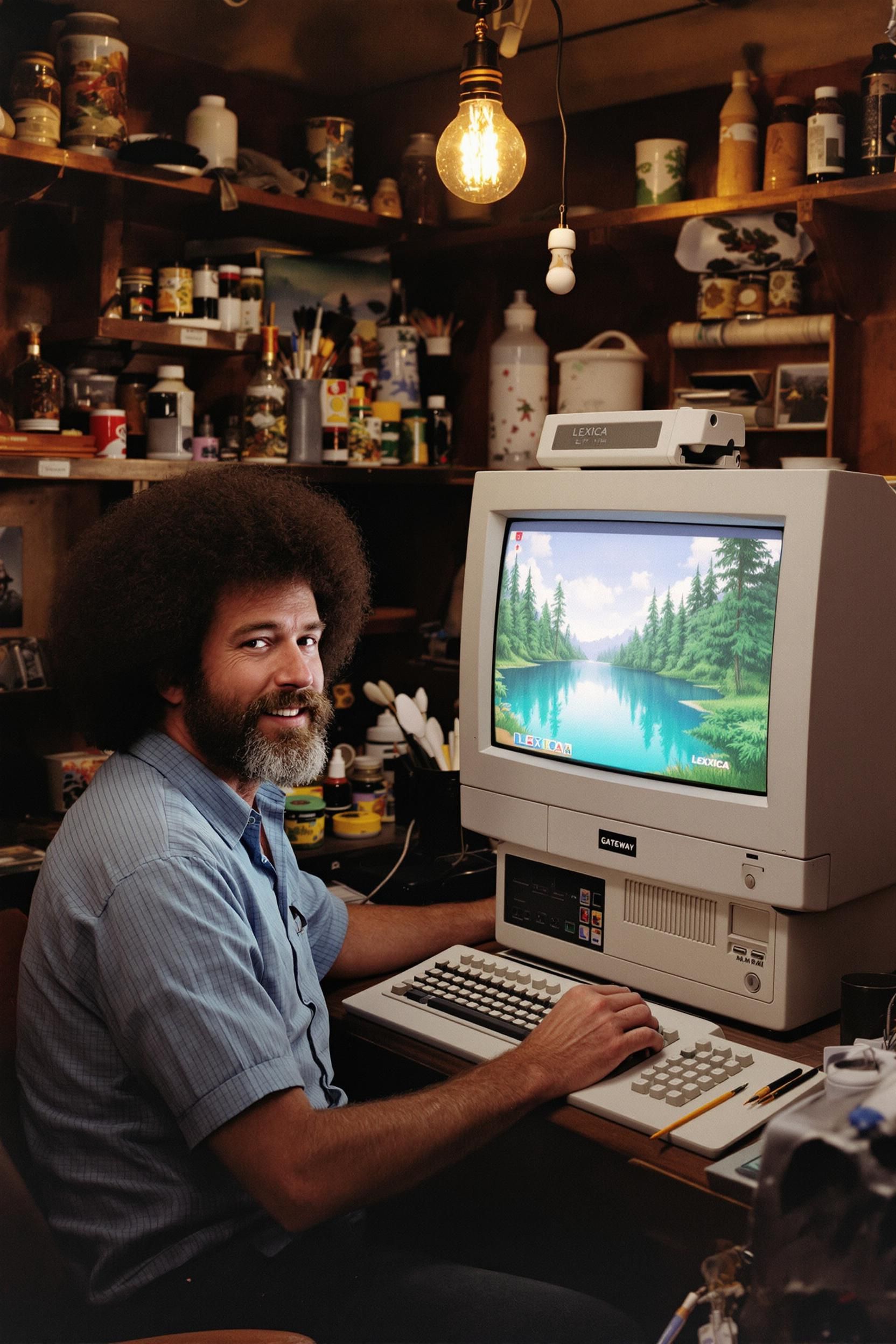 Bob Ross Is In His Art Studio In 1994