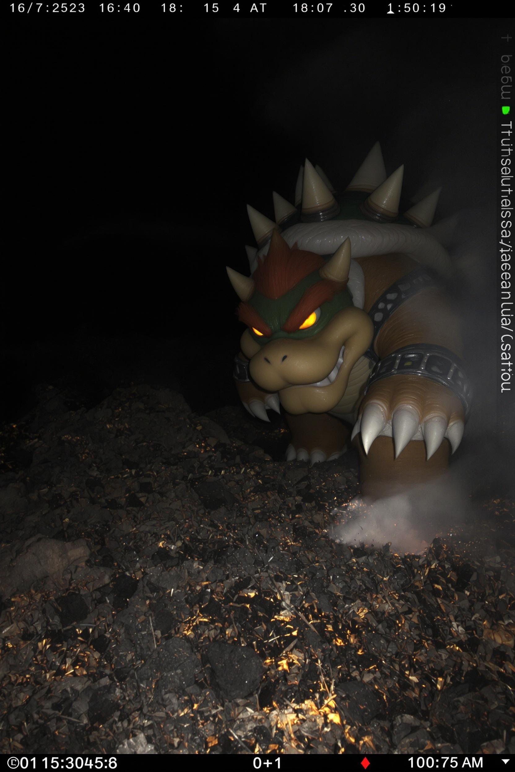 Bowser Caught On Trail Cam