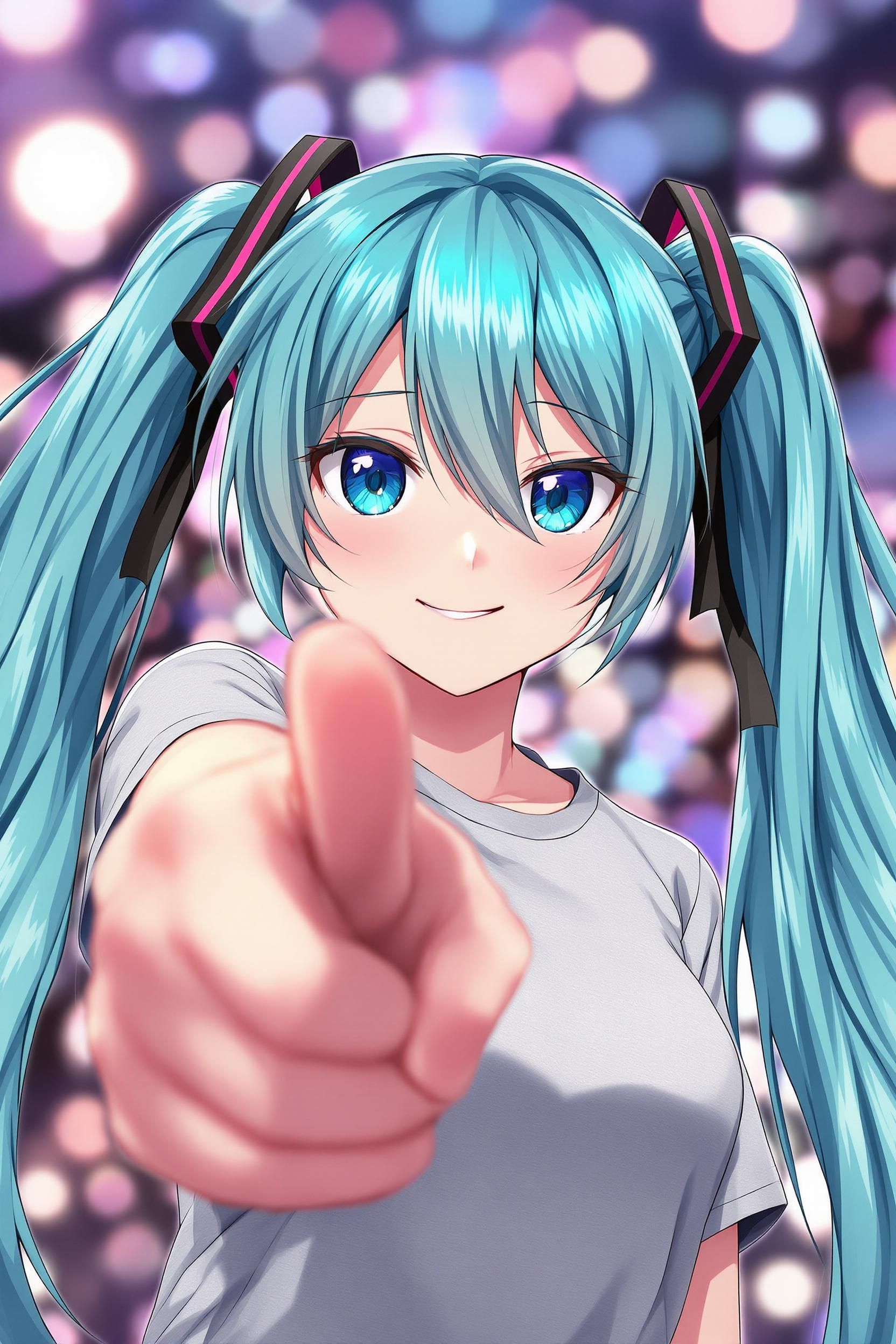 Create A Masterpiece-quality Anime Illustration Of Hatsune Miku Alone