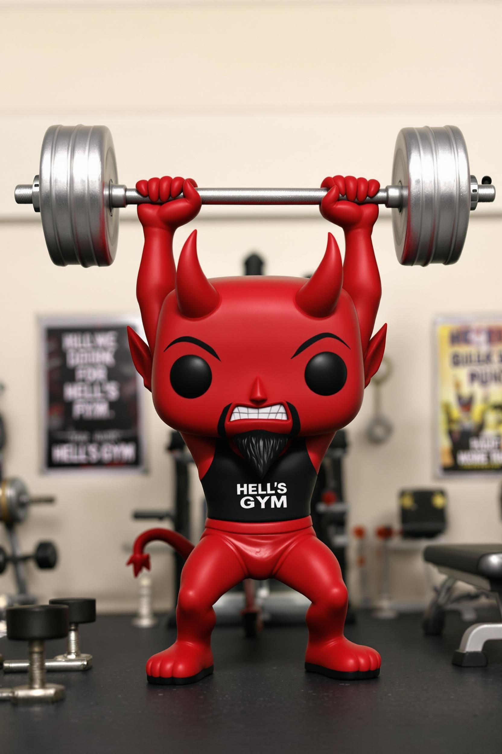 Funko Pop Devil Lifting Weights