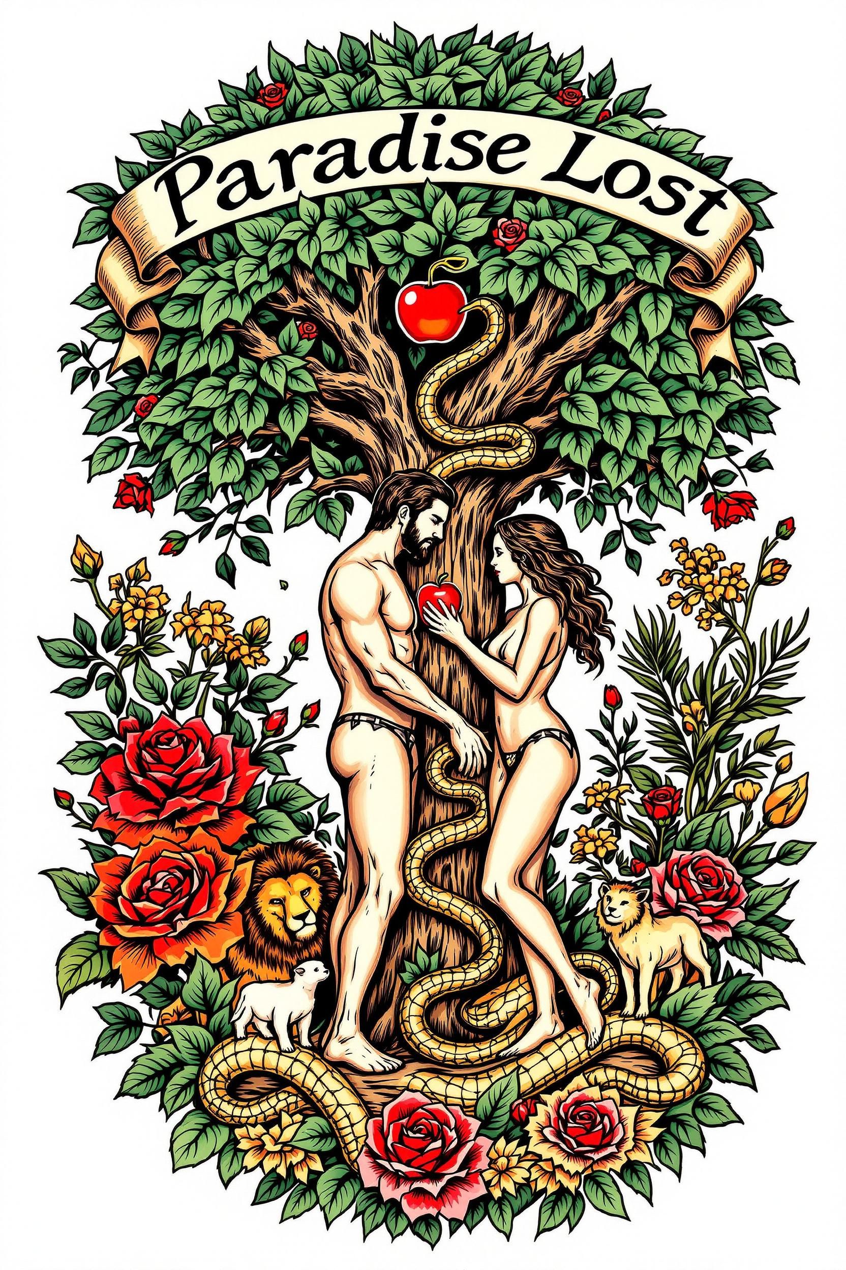 Garden Of Eden Tattoo Design