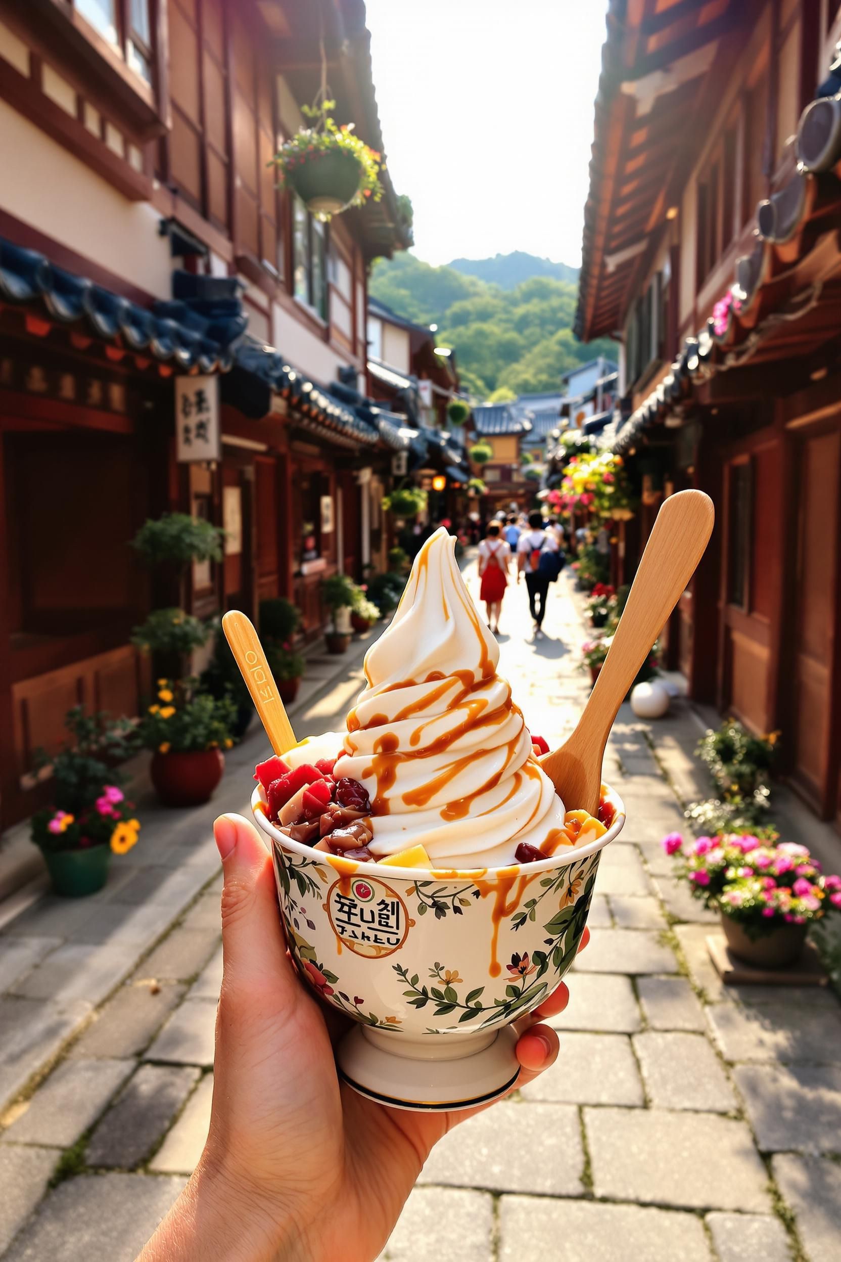 Holding An Ice Cream In My Hand In Seoul