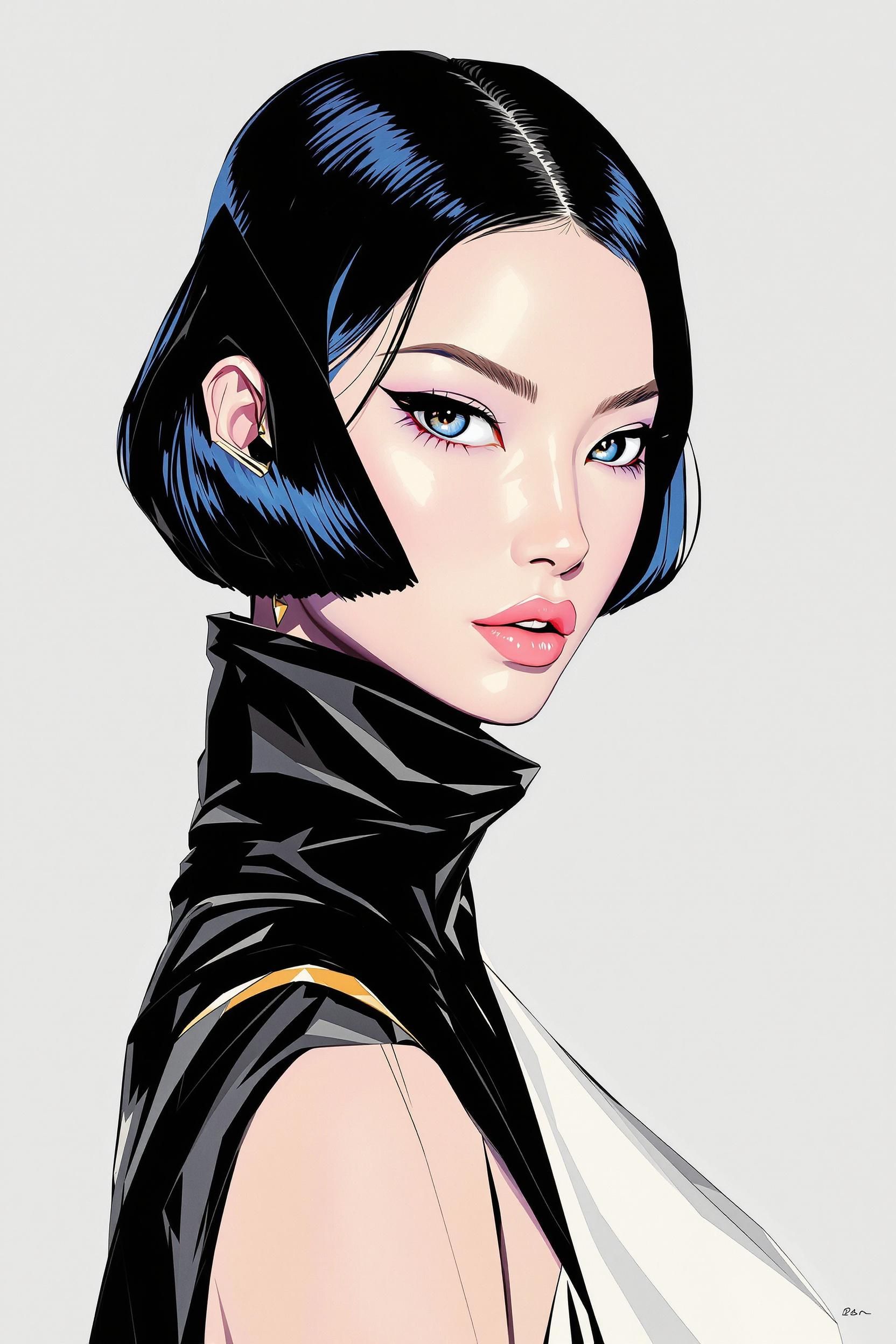 Portrait Of Haute Couture Beautiful Asian Fashion Model