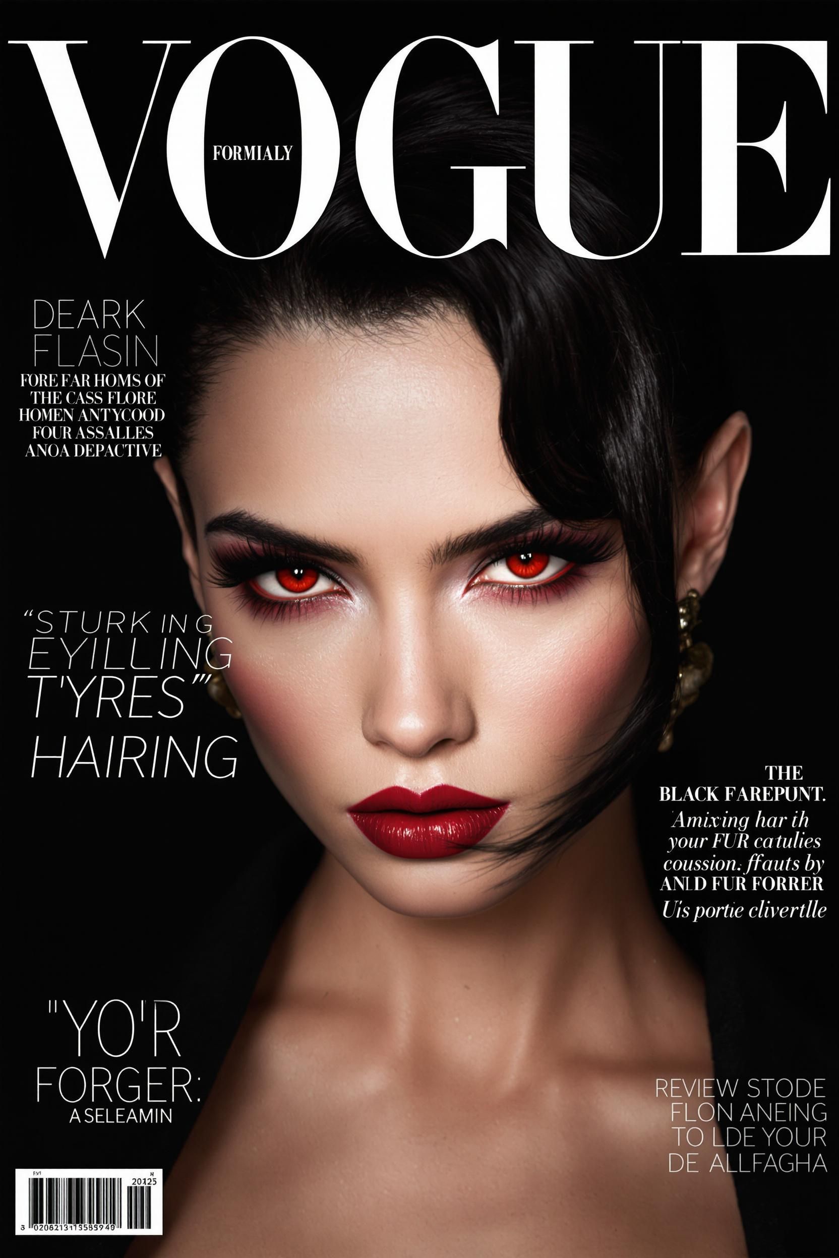 Realistic Portrait Of Yor Forger From Spy Family As A High-fashion Model On The Cover Of VOGUE M 2