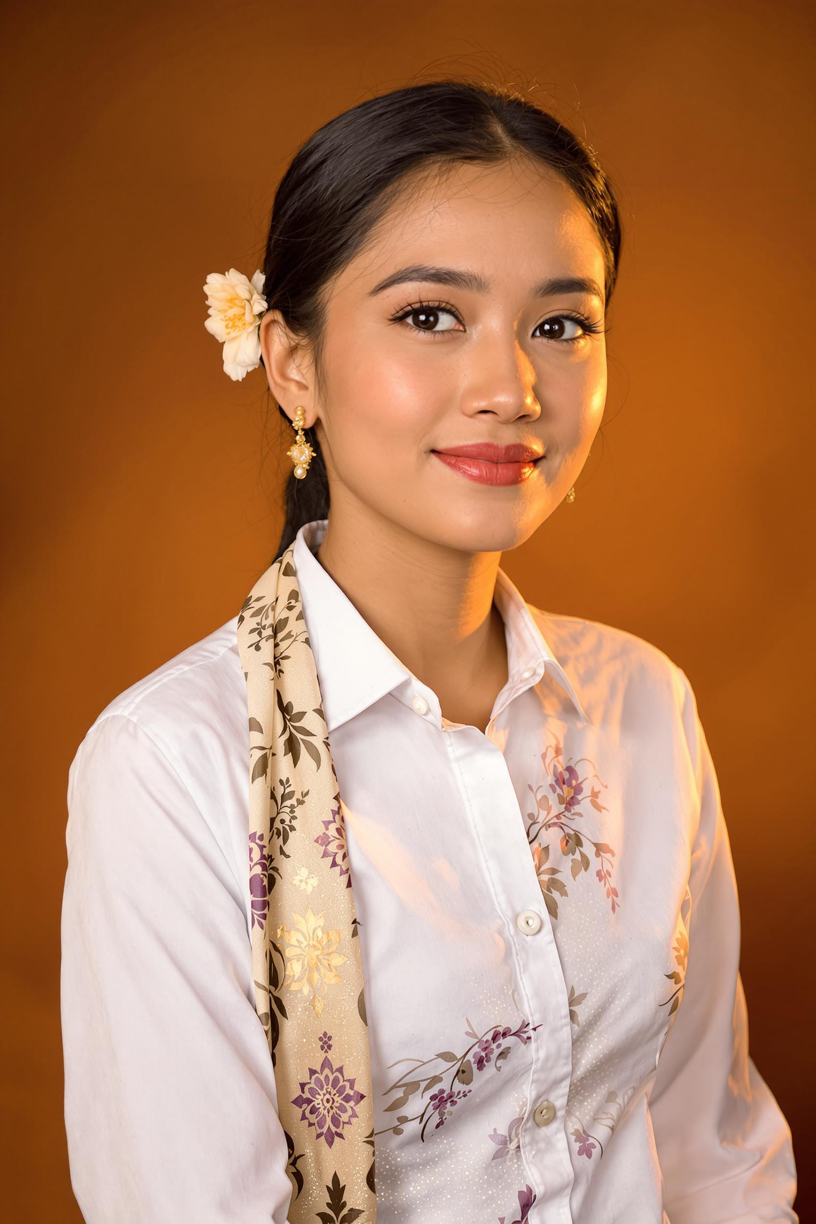 Studio Portrait Photograph Of A Strikingly Beautiful Indonesian Woman