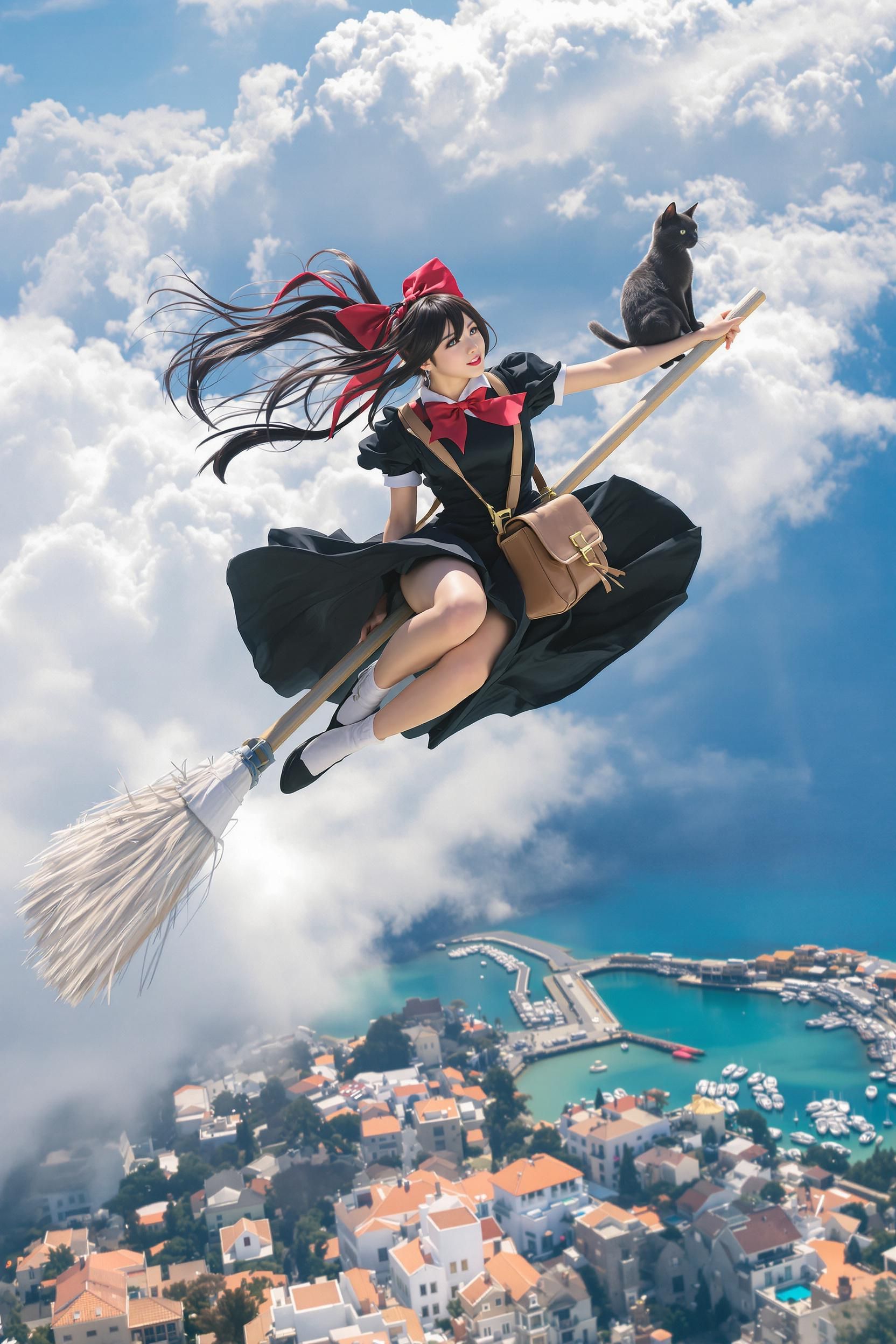 The High-resolution Realistic Portrait Of Kiki In "The Witch Home Delivery Service" Depicts A Yo