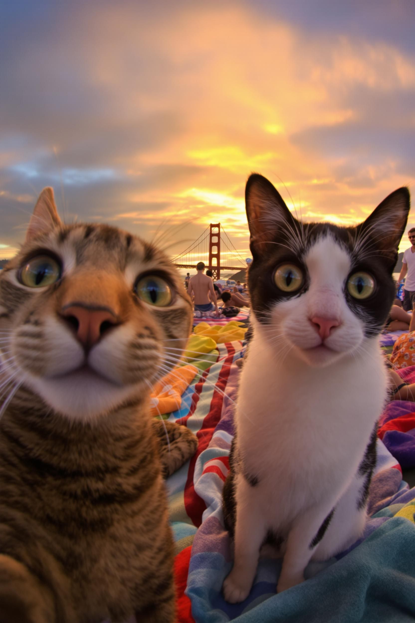 The Image Shows A Sunset Scene At Baker Beach In San Francisco