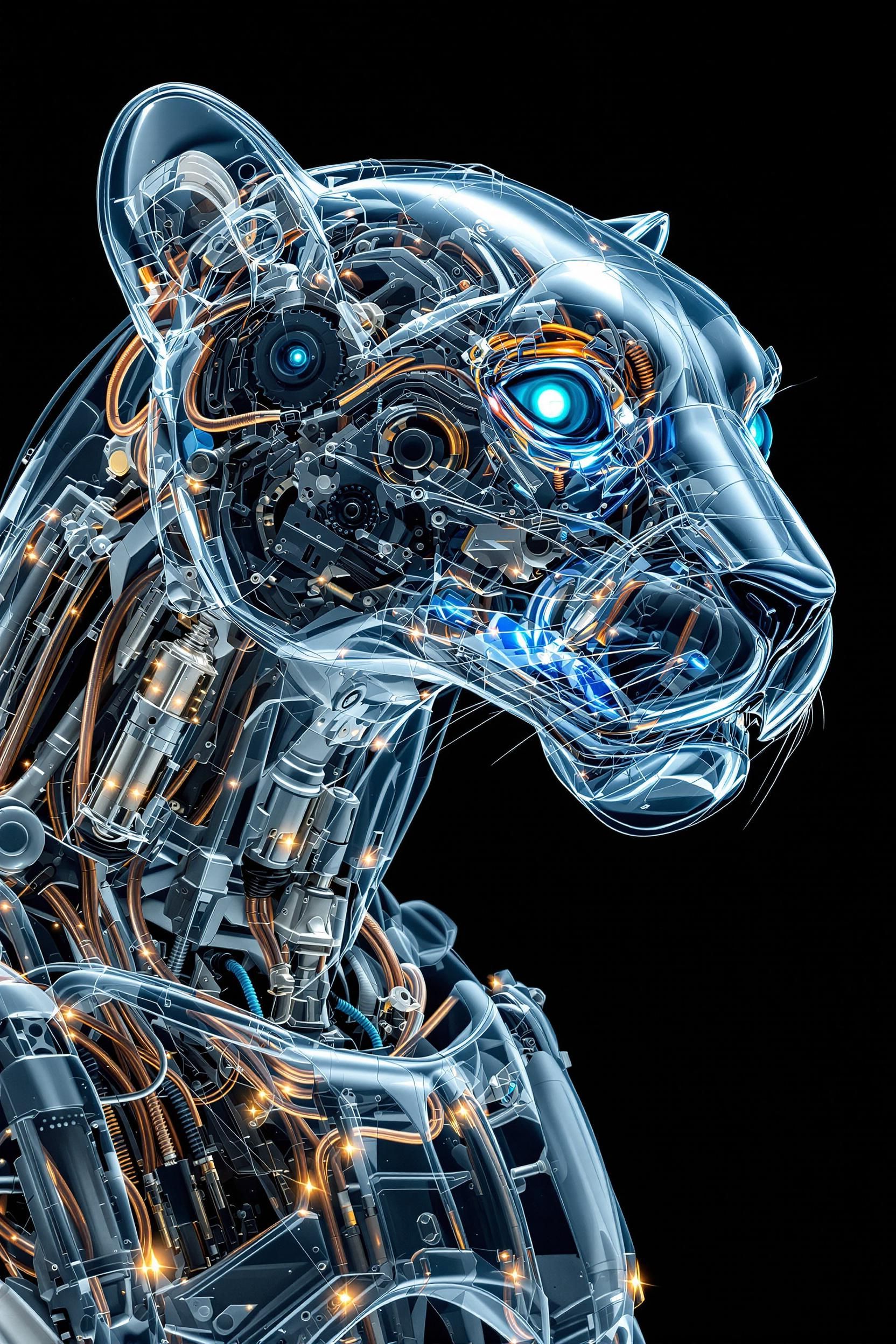 Transparent Panther Roboter
