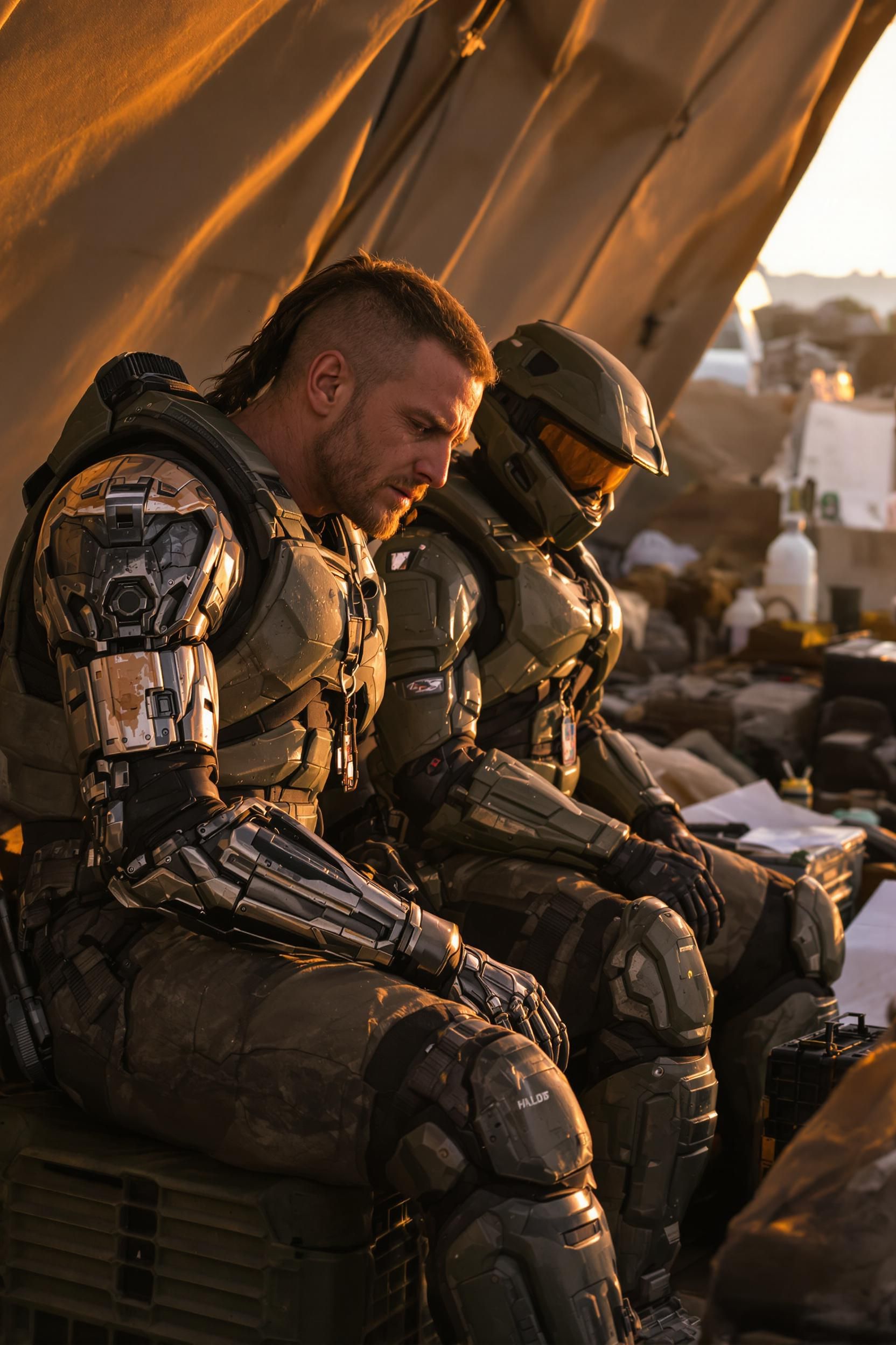 Venom Snake From Metal Gear Solid 5 Receiving Therapy From Master Chief