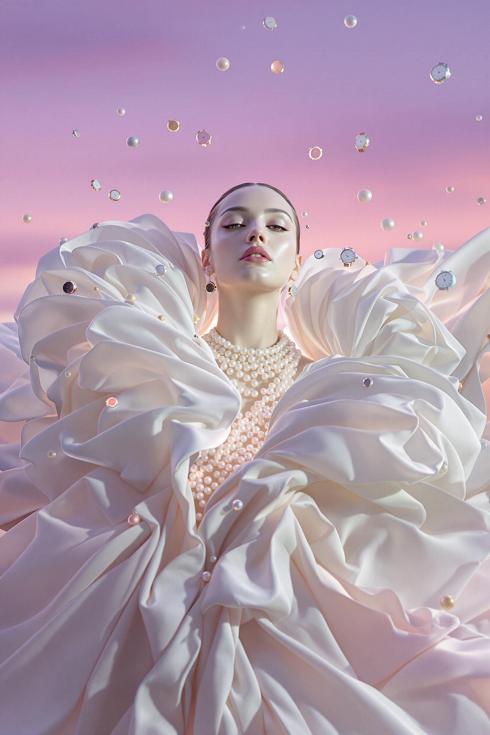 Woman Surrealistic Style Fashionable Editorial