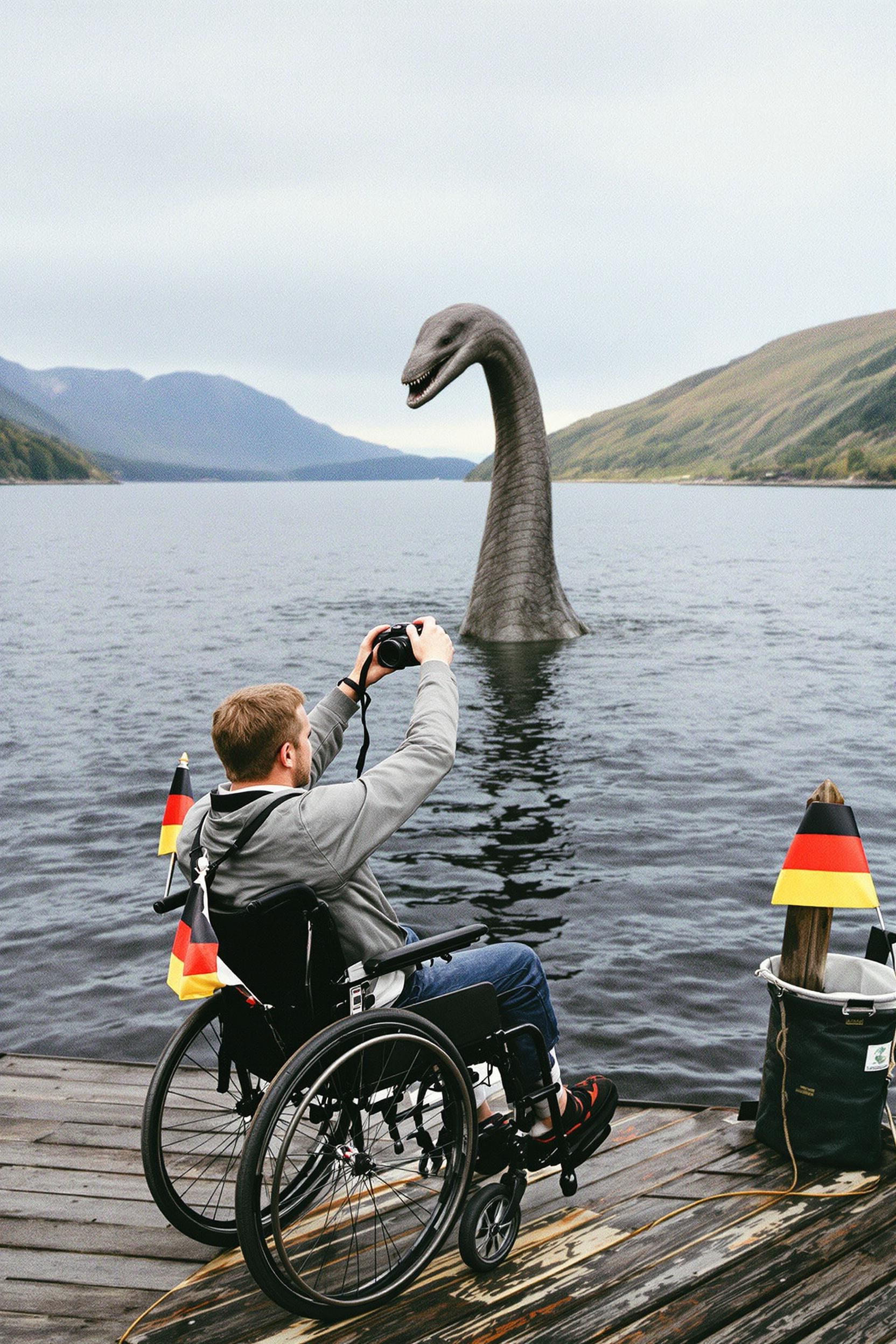 Zeitungsfoto Vom Ungeheuer Von Loch Ness