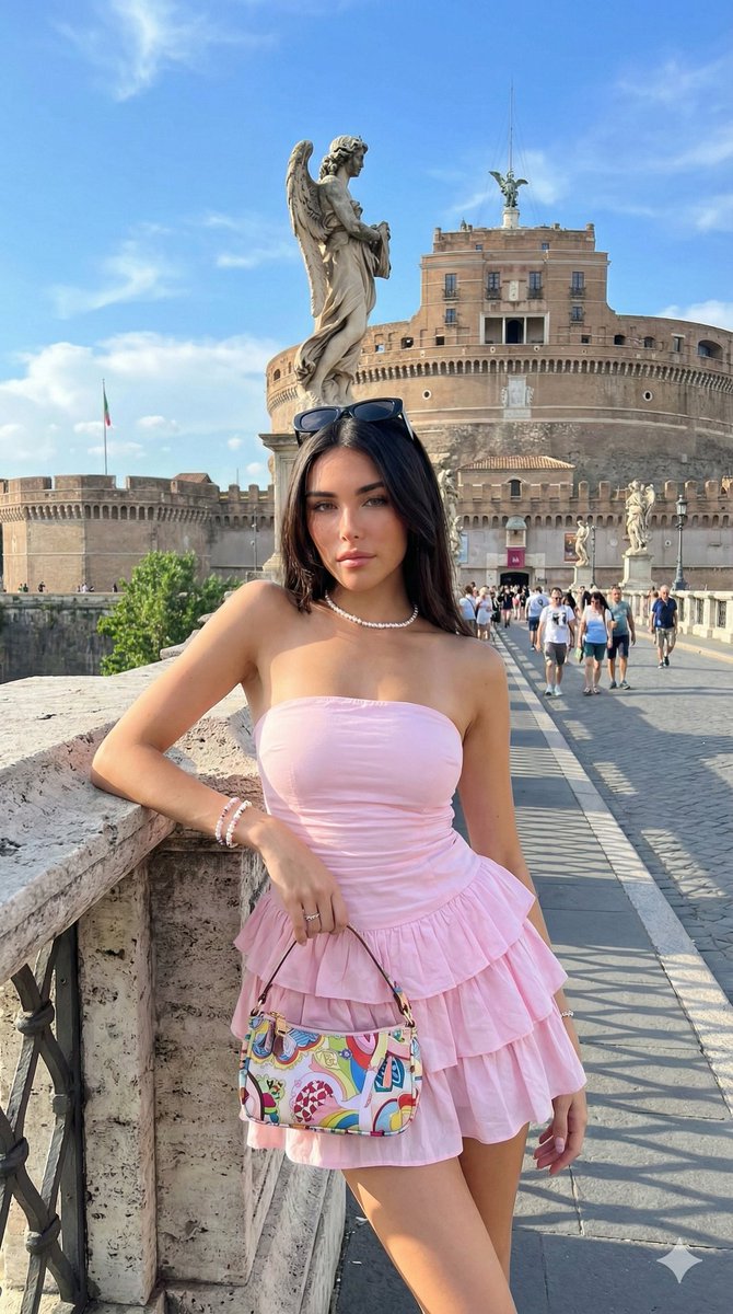 Roman Angel Bridge Pink Summer