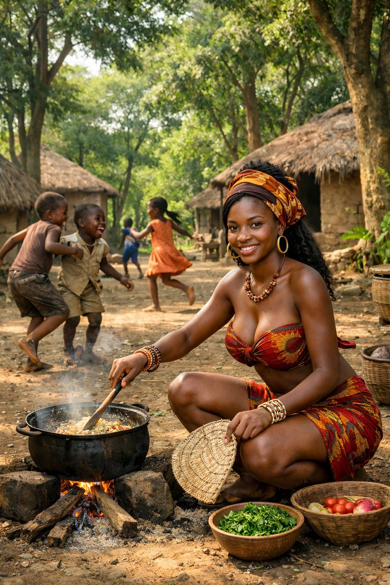 African Woman Cooking Documentary