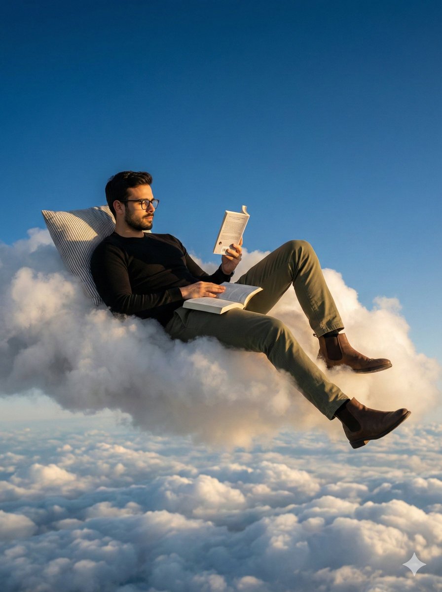 Surreal Cloud Reader Golden Hour