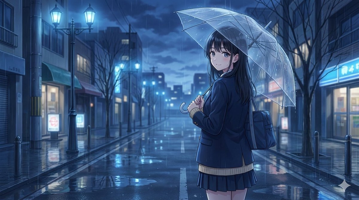 Rainy Street Clear Umbrella Glance