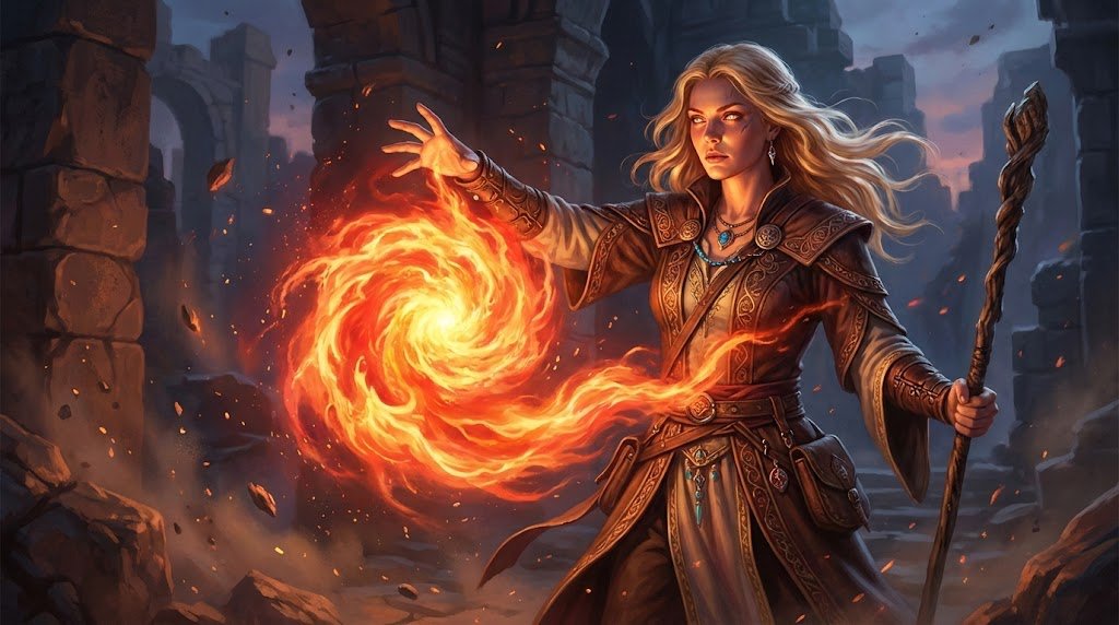 Blonde Witch Fireball