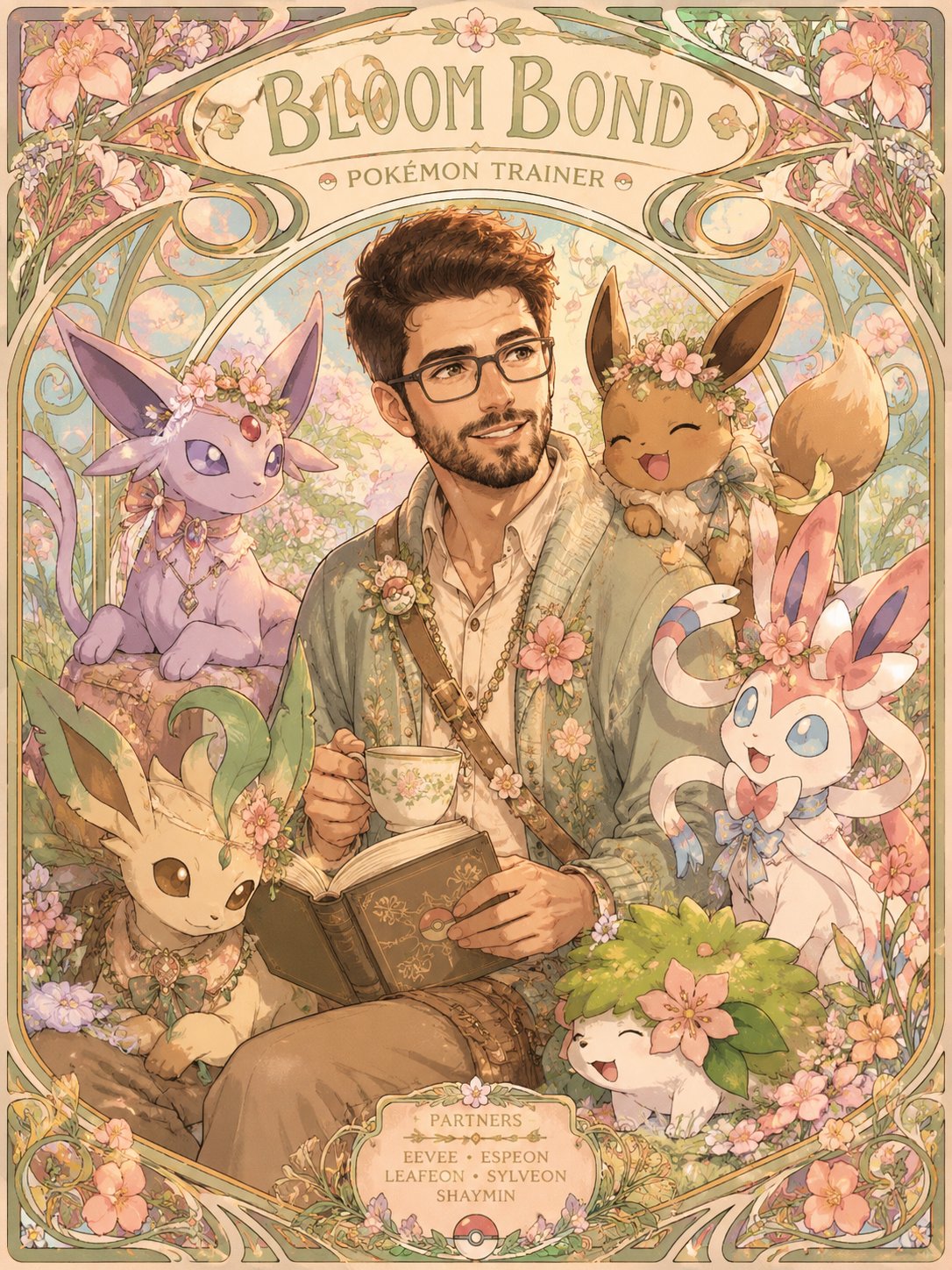 Art Nouveau Pokemon Trainer Anime Style 2