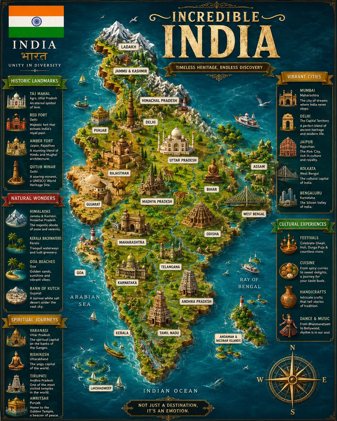 Ultra Detailed Isometric Travel Map Poster
