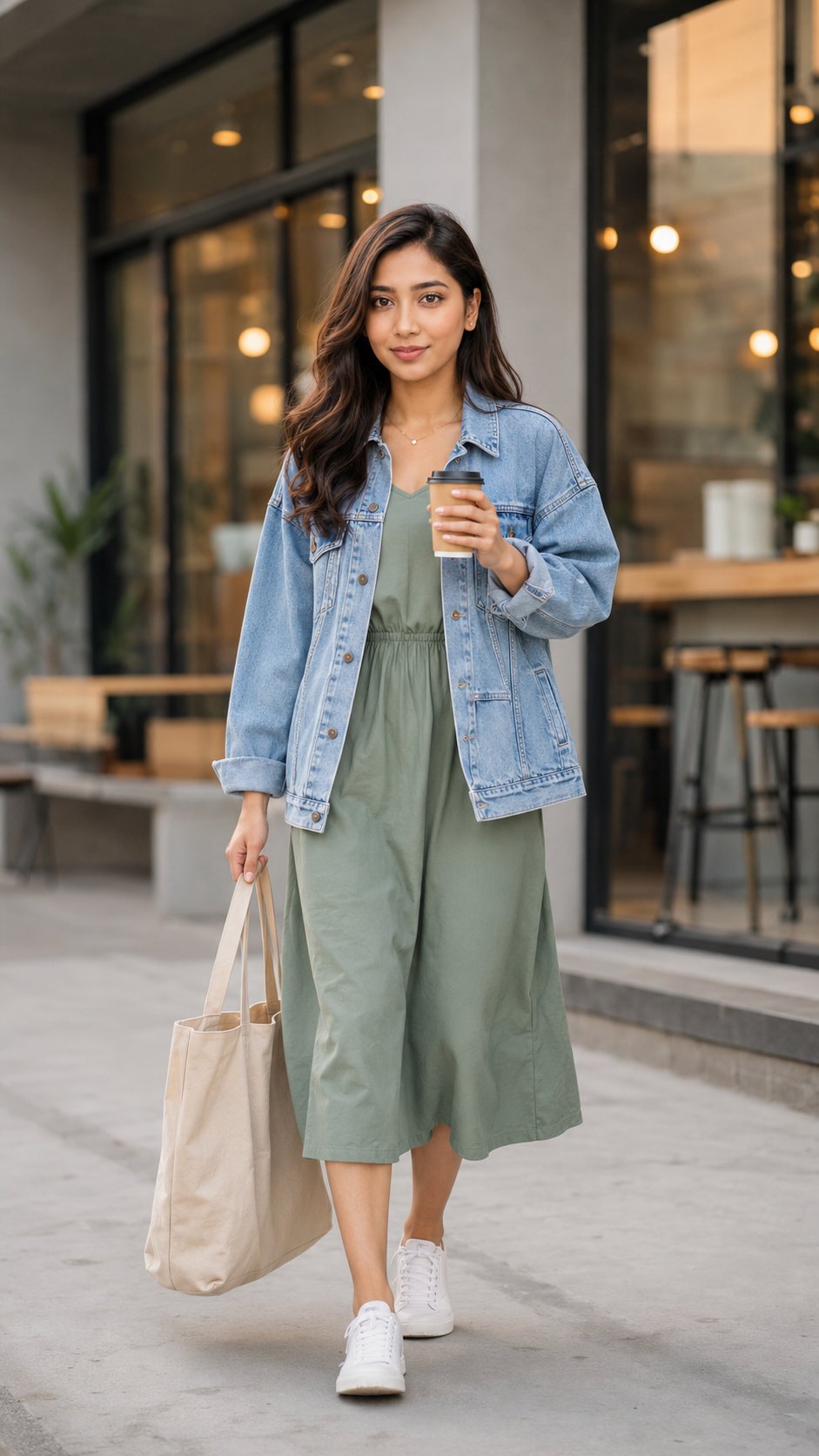 Aesthetic Fashion Photography East Asian Woman Cafe