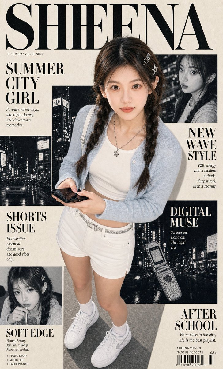 Y2k Fashion Magazine Cover Portrait Prompt