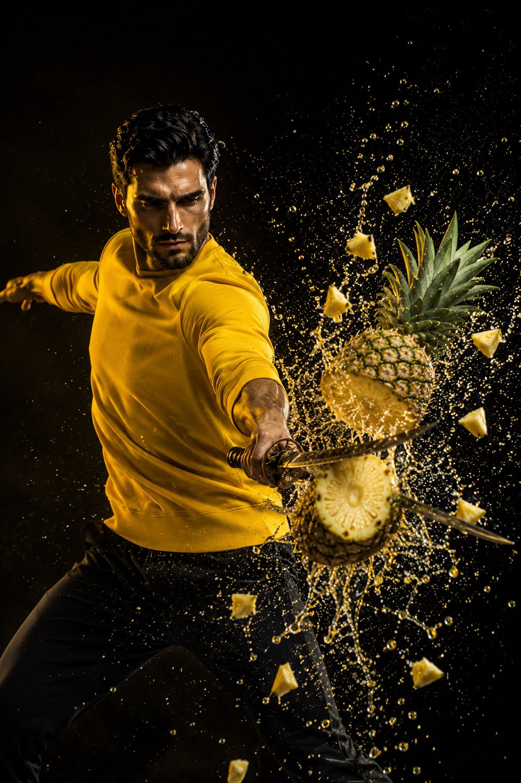 Cinematic Macro Katana Fruit Action Photography 2