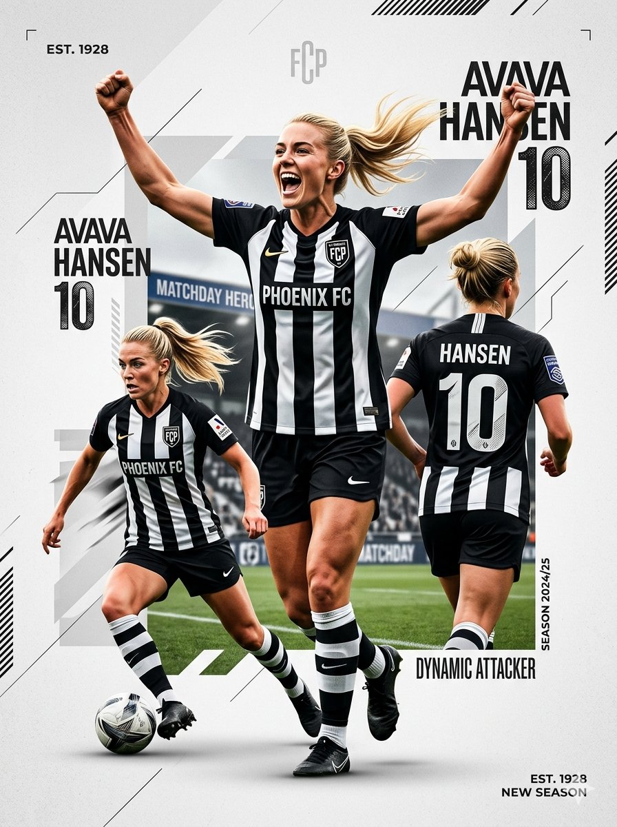 Female Soccer Player Sports Poster Design