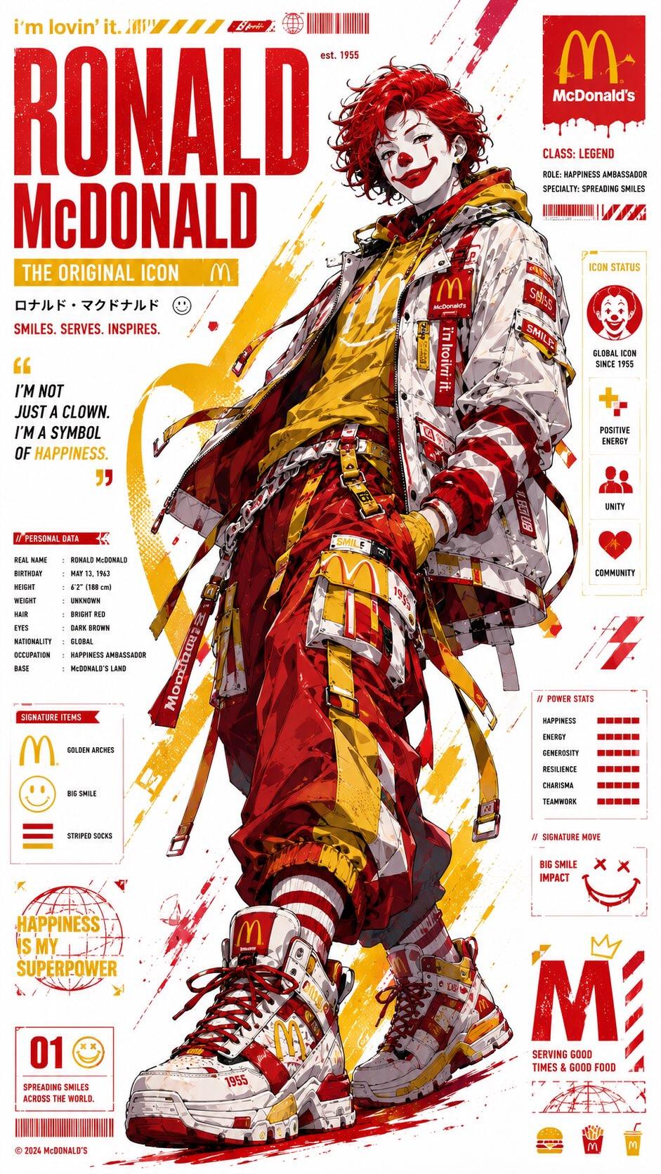 Cyber Streetwear Anime Mascot Poster
