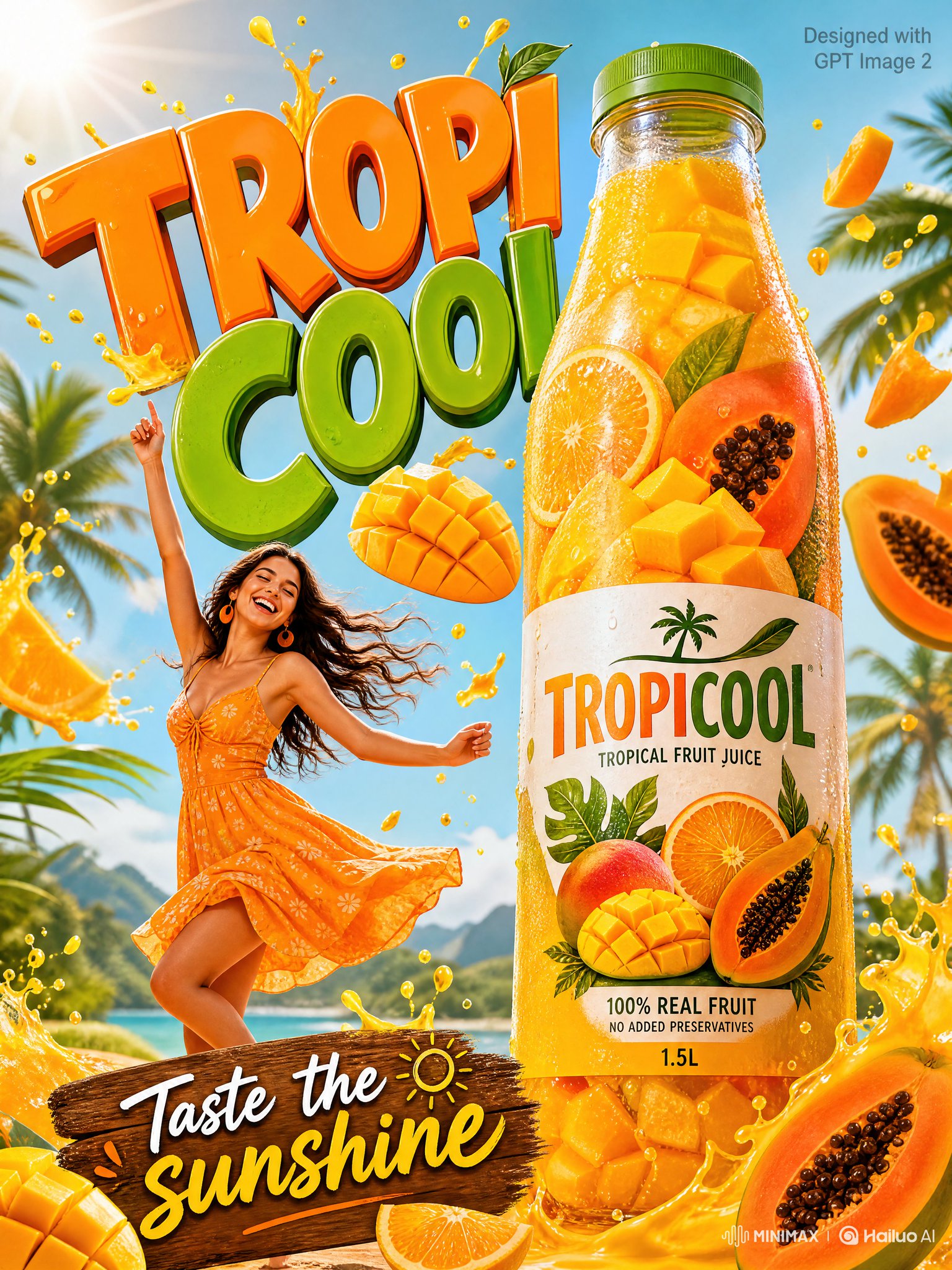 Tropical Juice Ad Poster