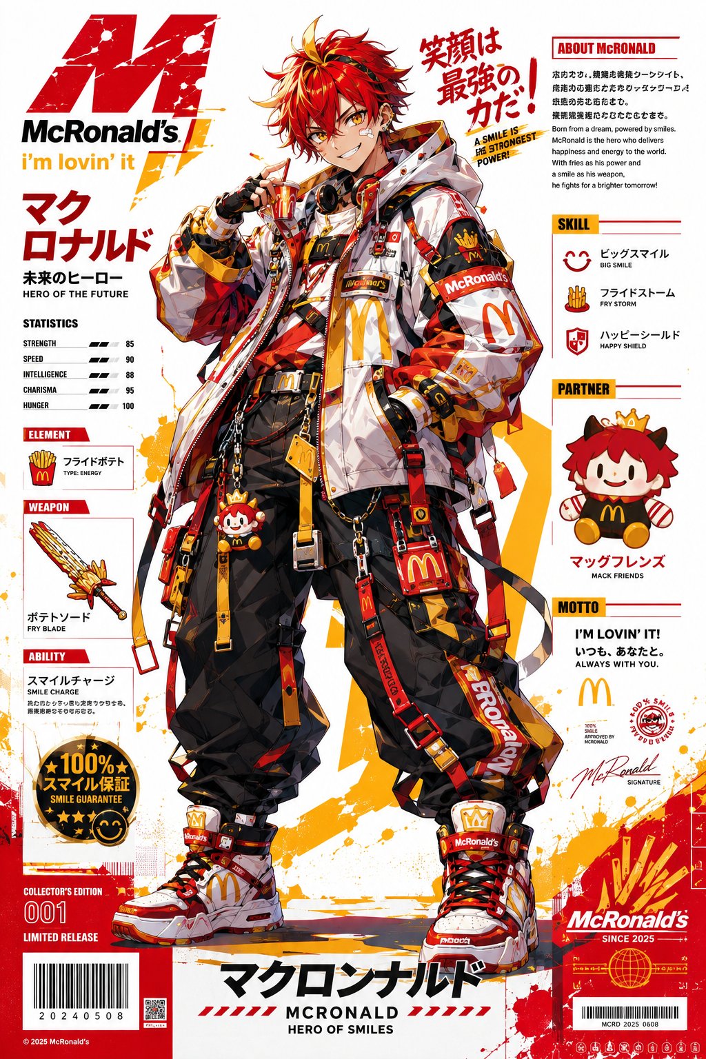Cyber Anime Mascot Poster