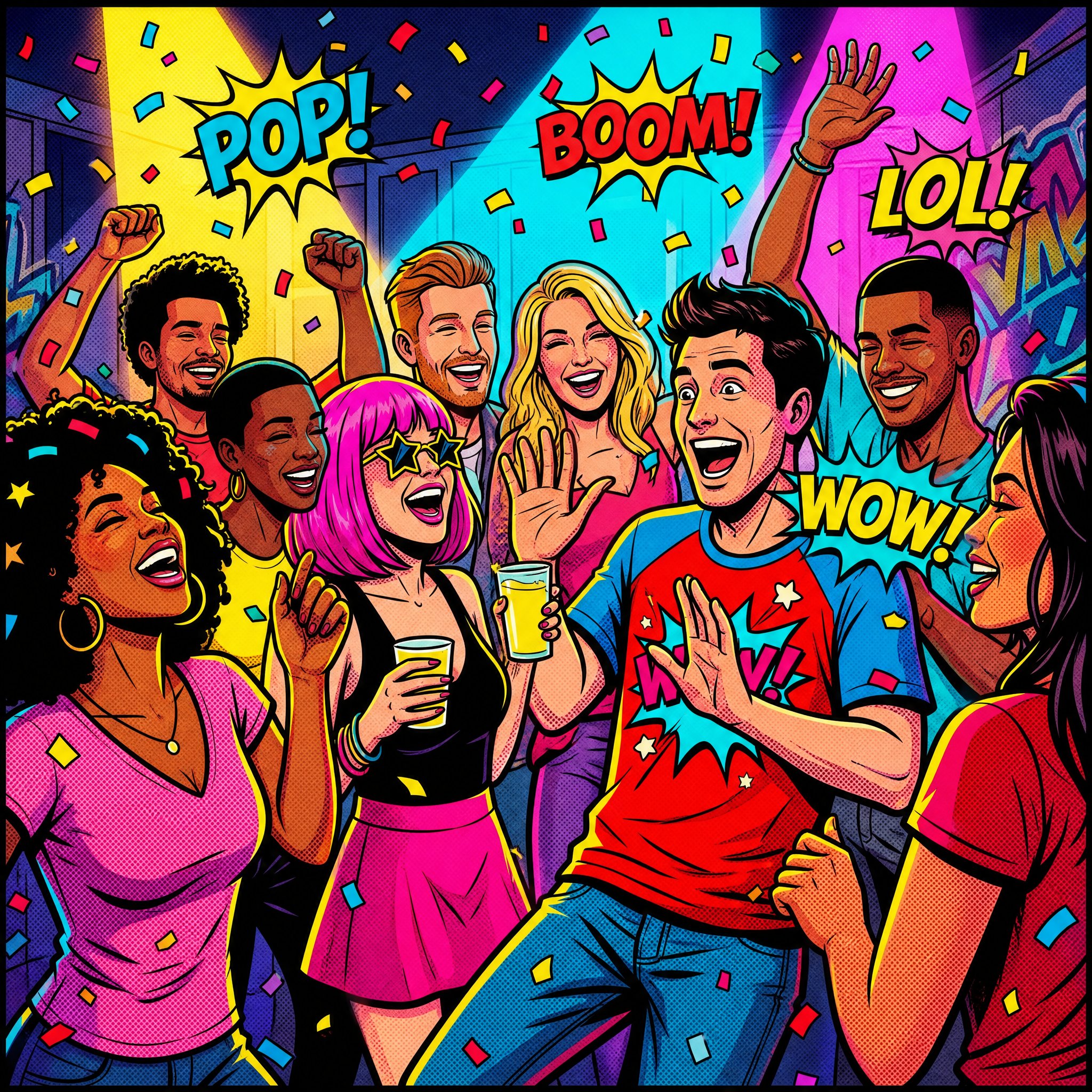 Pop Art Party Illustration
