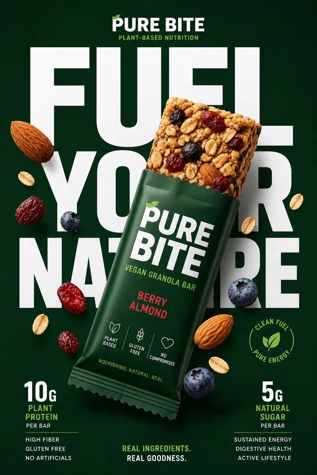 Premium Healthy Snack Advertising Poster
