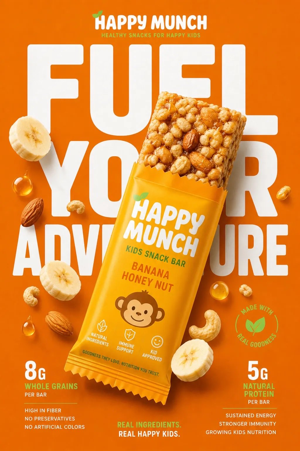 Premium Healthy Snack Advertising Poster