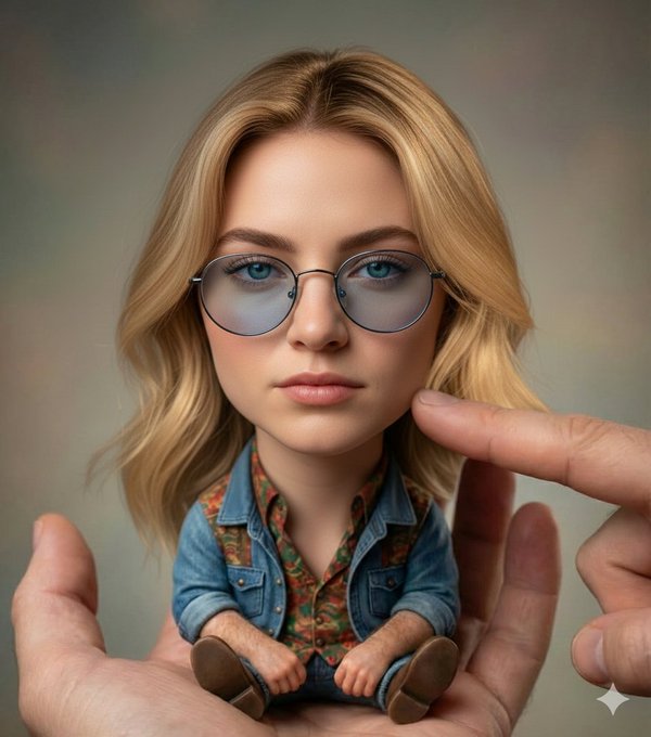 Giant Finger Poking Miniature World