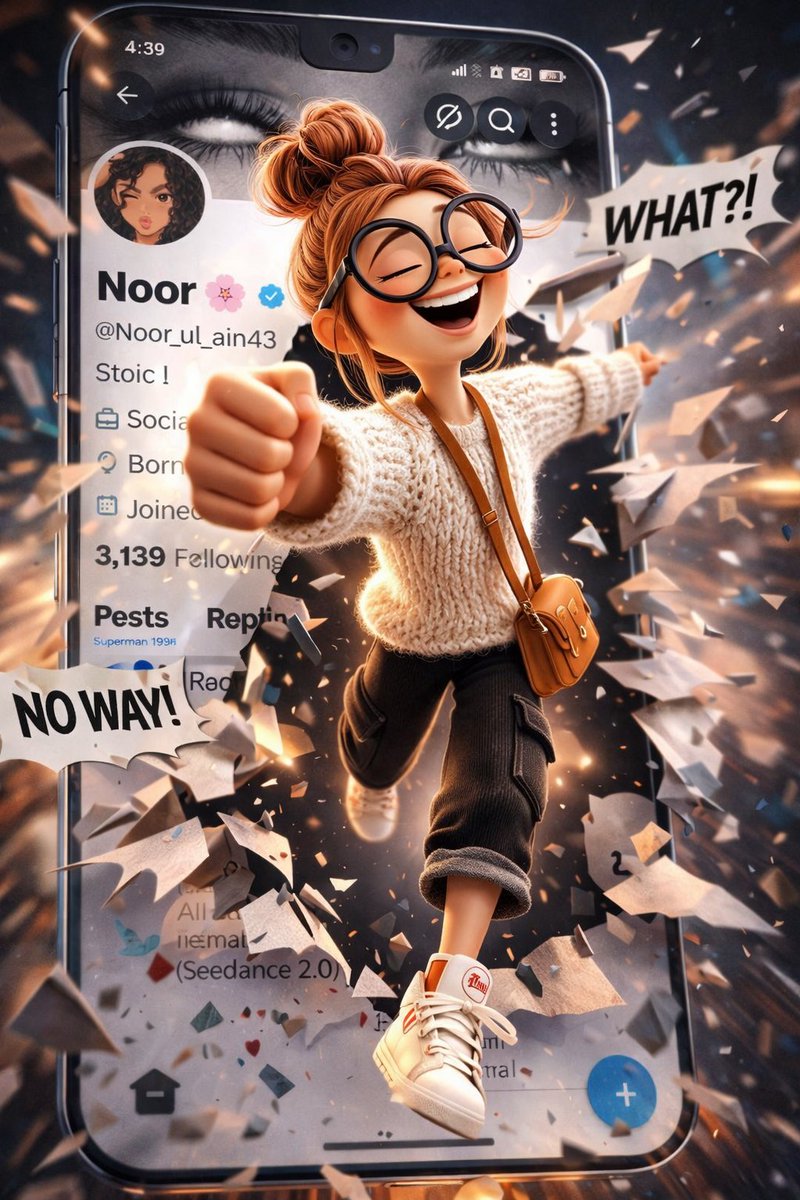 Pixar Style Girl Breaking Screen